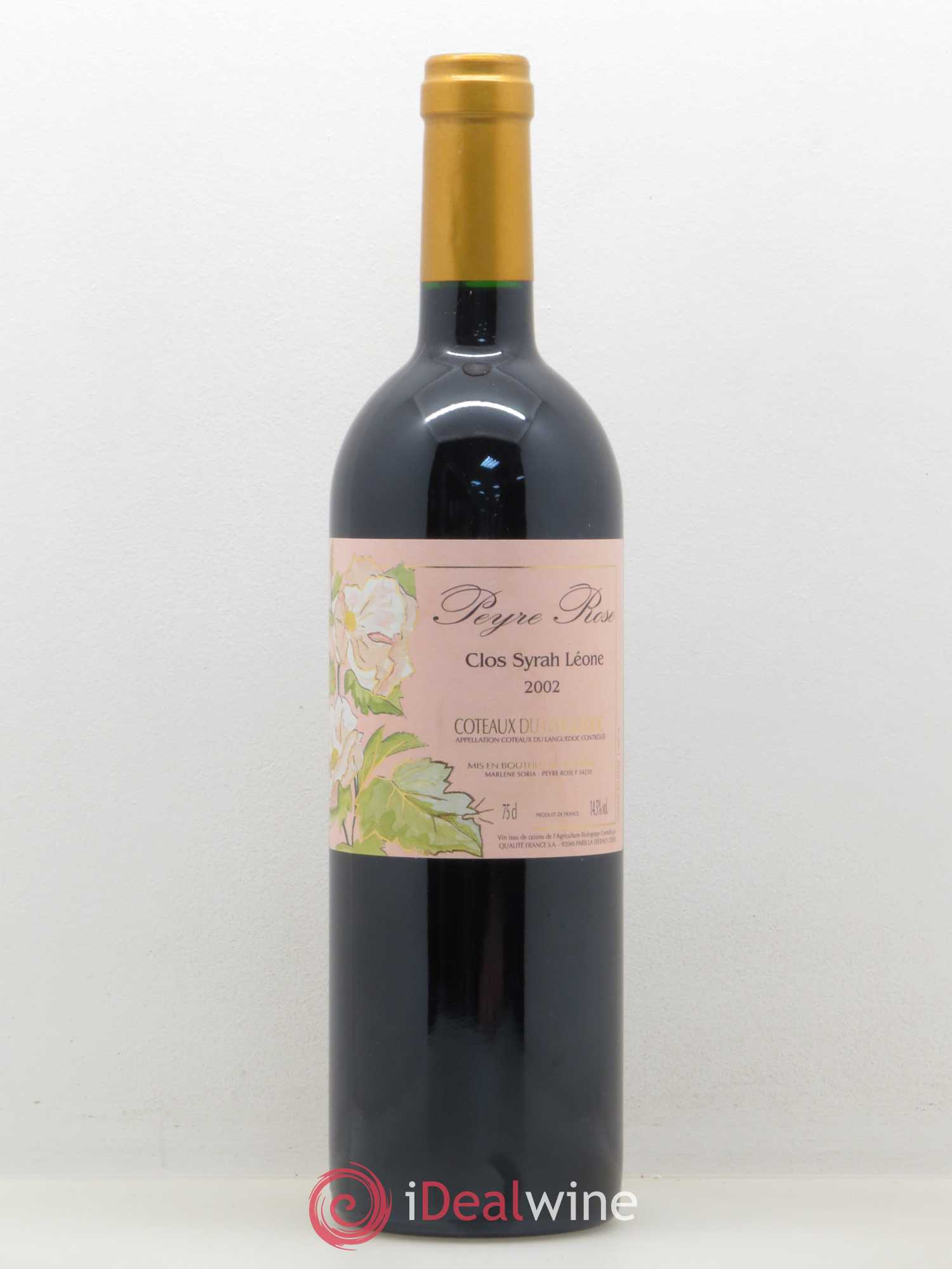Coteaux du Languedoc Domaine Peyre Rose Belle Léone (anciennement Syrah Léone) Marlène Soria 2002 - Lot de 1 bouteille - 0