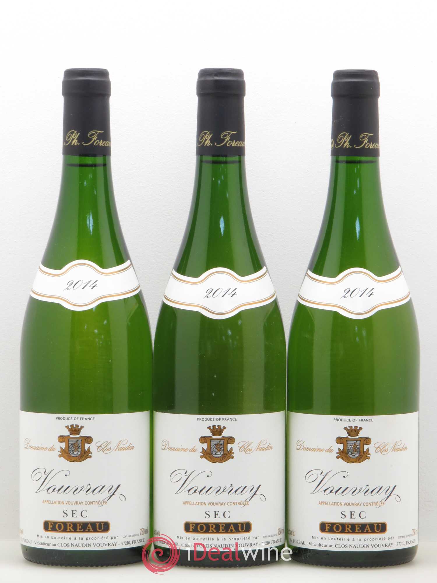 Vouvray Sec Clos Naudin - Philippe Foreau 2014 - Lot de 3 bouteilles - 0