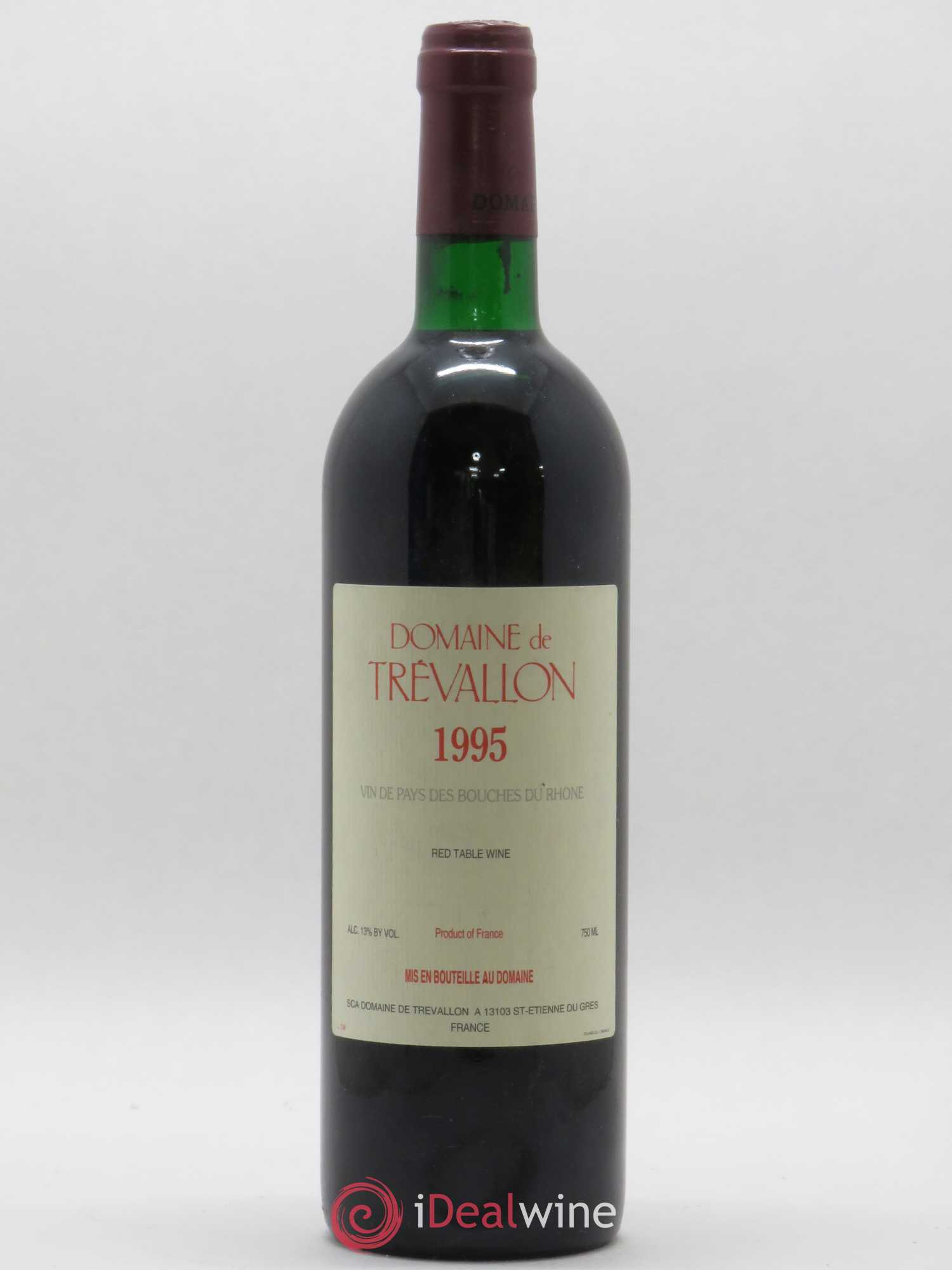 VDP Bouches du Rhône Trévallon (Domaine de) Eloi Dürrbach 1995 - Lot de 1 bouteille - 0