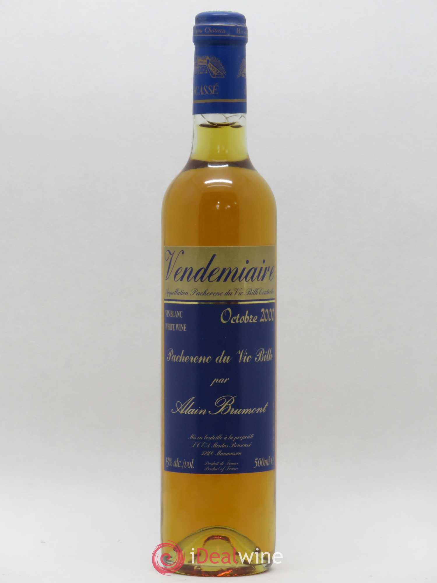 Pacherenc du Vic-Bilh Château Bouscassé Vendemiaire Alain Brumont 2000 - Lotto di 1 bottiglia - 0