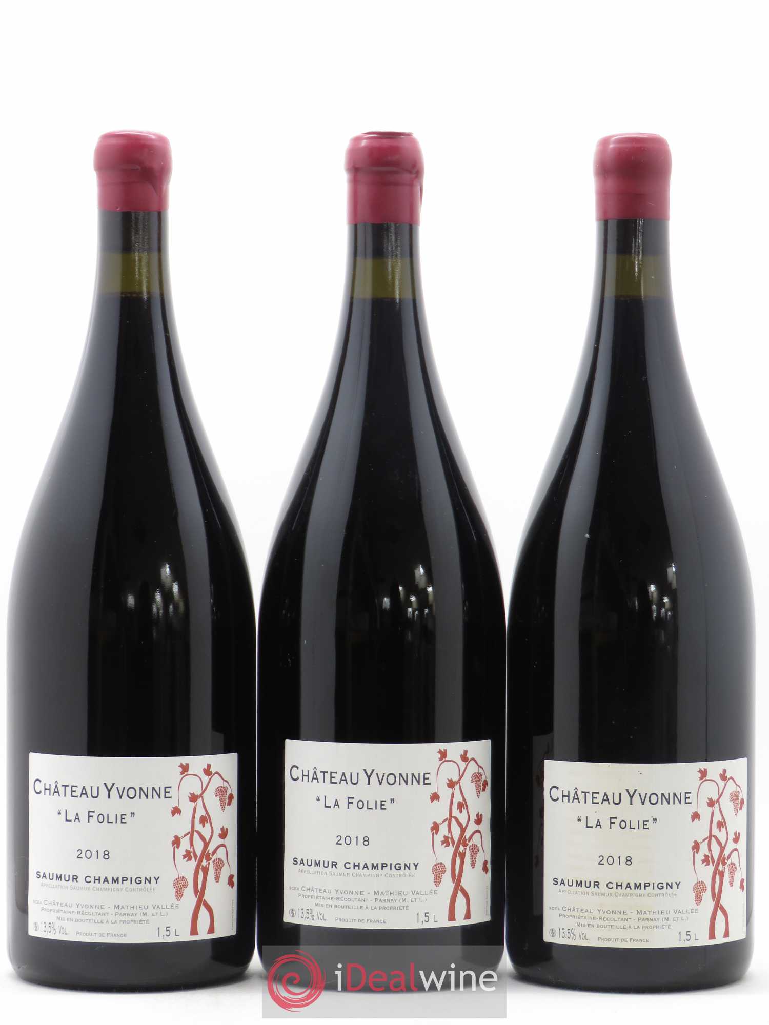 Saumur-Champigny La Folie Château Yvonne 2018 - Lot de 3 magnums - 0