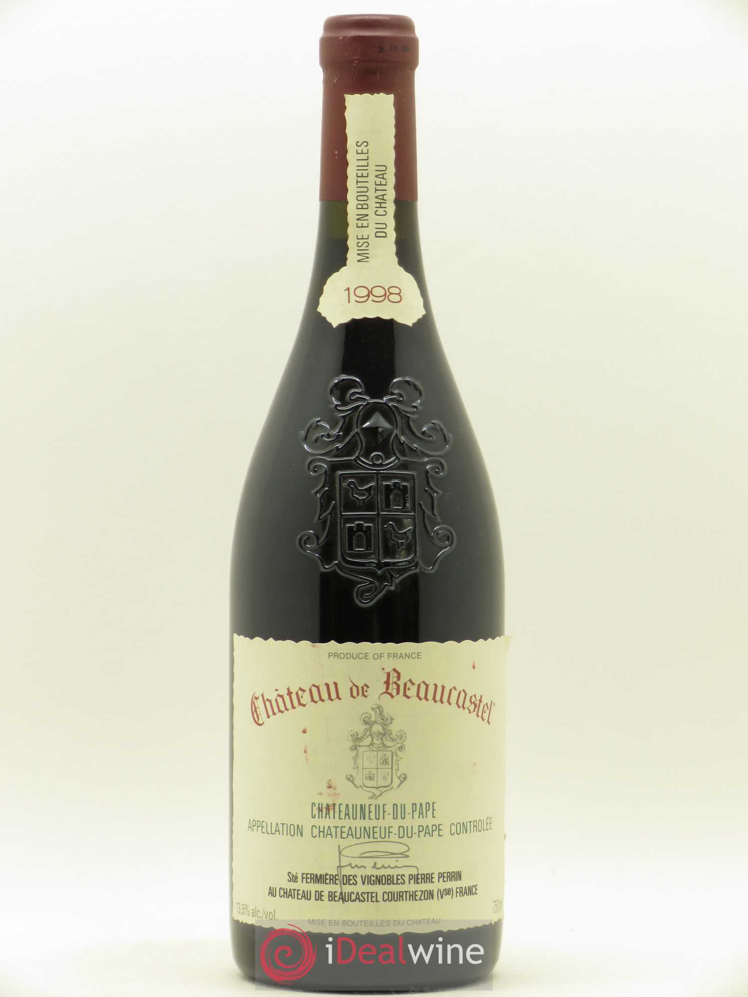 Châteauneuf-du-Pape Château de Beaucastel Famille Perrin 1998 - Lot de 1 bouteille - 0