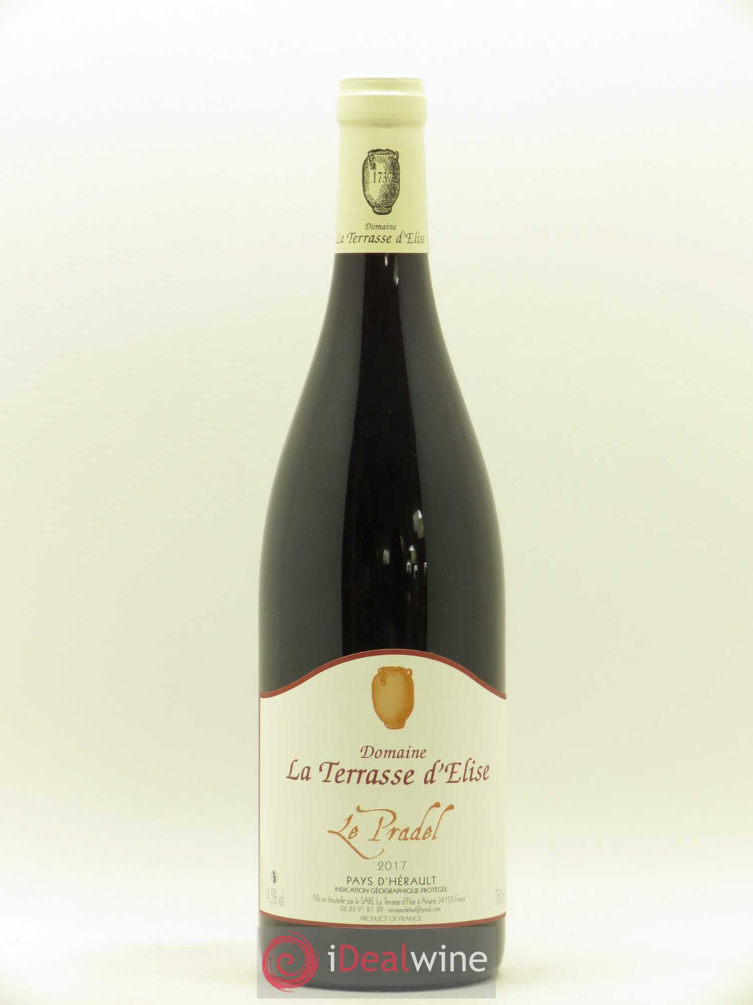 Pays d'Hérault Le Pradel Terrasse d'Elise (Domaine de la) 2017 - Lot de 1 bouteille - 0