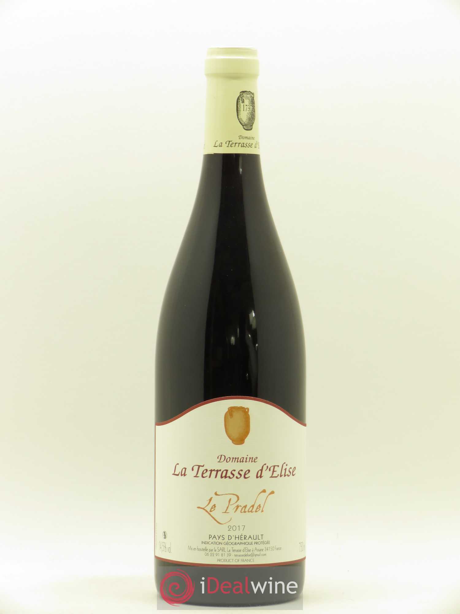 Pays d'Hérault Le Pradel Terrasse d'Elise (Domaine de la) 2017 - Lot de 1 bouteille - 0