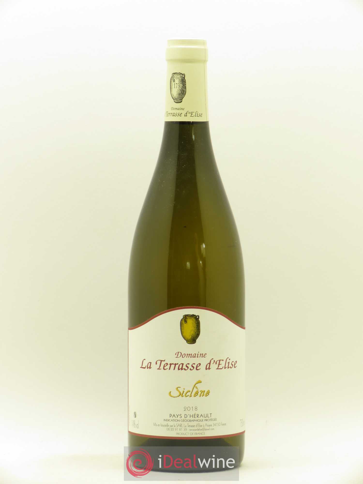 Pays d'Hérault Siclène Terrasse d'Elise (Domaine de la) 2018 - Lot de 1 bouteille - 0