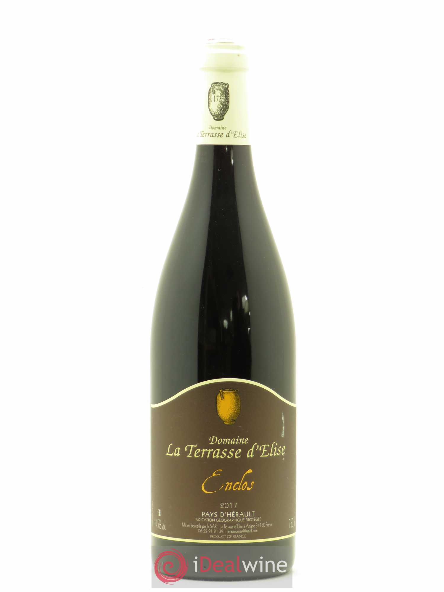Pays d'Hérault L'Enclos Terrasse d'Elise (Domaine de la) 2017 - Lot de 1 bouteille - 0