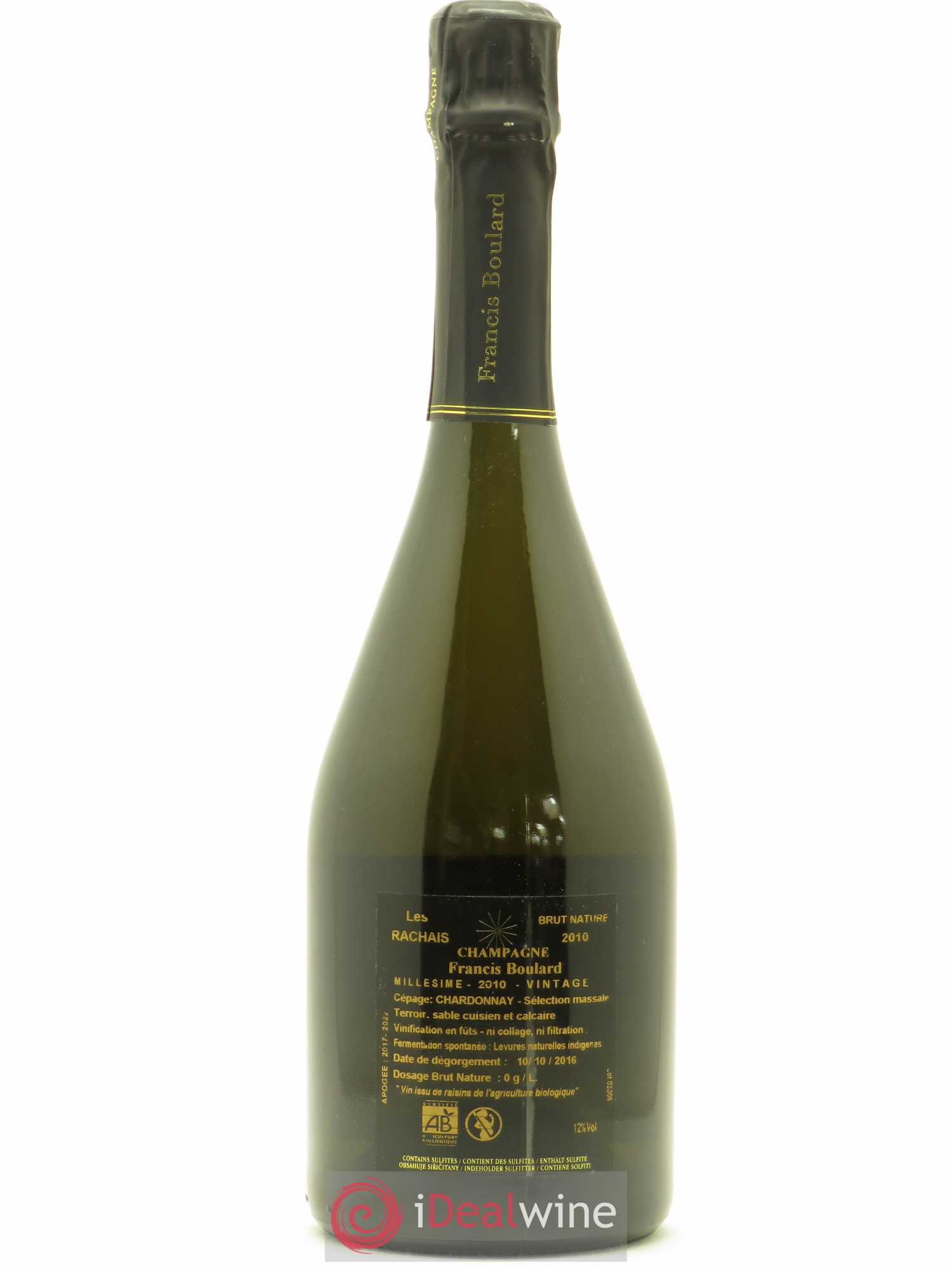 Les Rachais Francis Boulard 2010 - Lot de 1 bouteille - 1