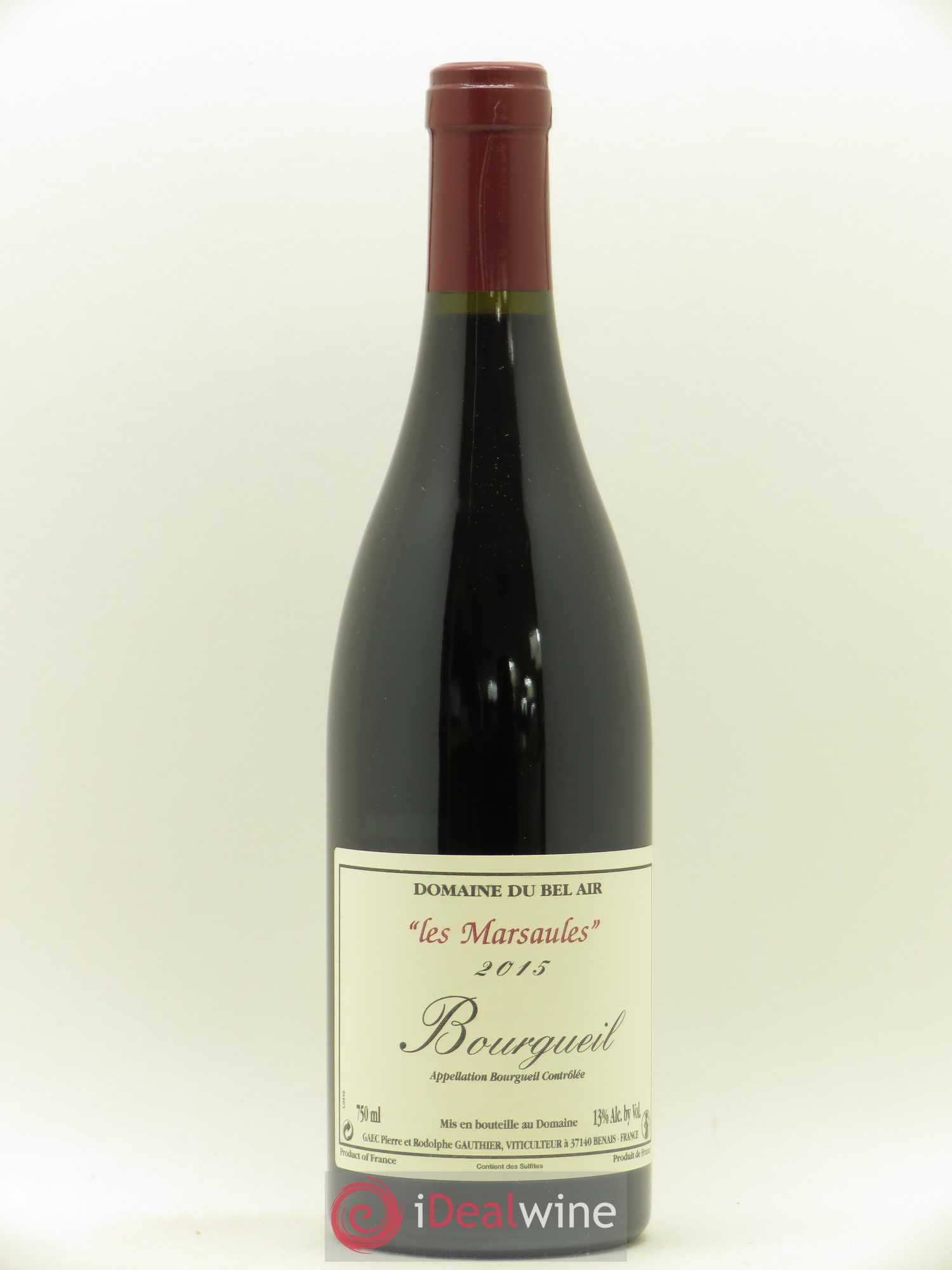 Bourgueil Marsaules Domaine du Bel Air 2015 - Lot de 1 bouteille - 0