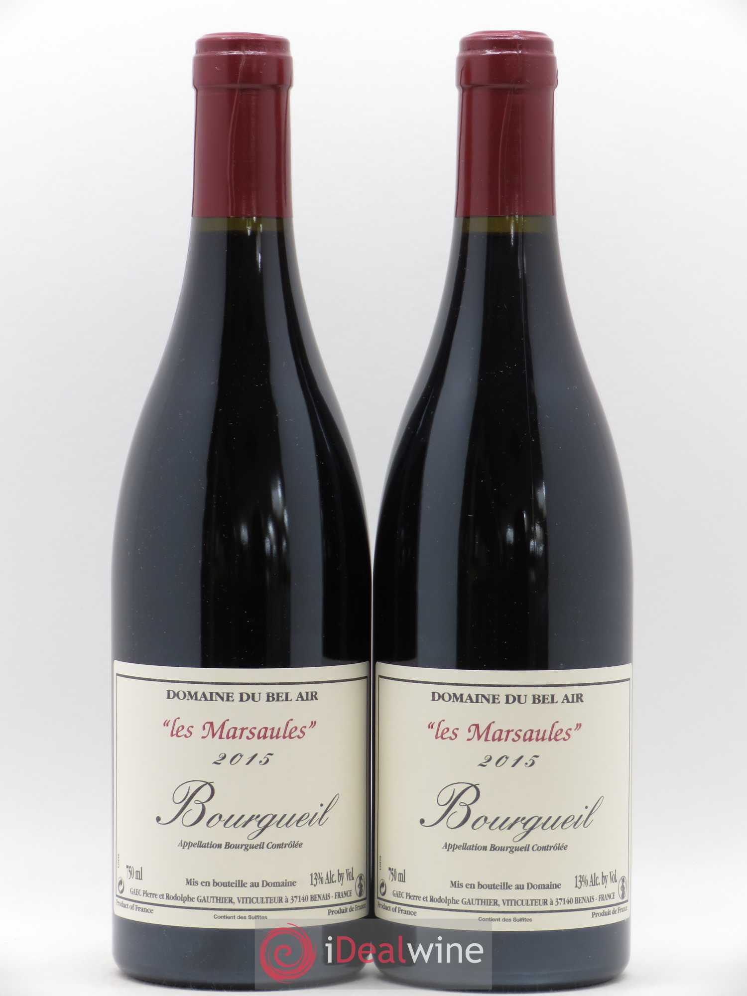 Bourgueil Marsaules Domaine du Bel Air 2015 - Lot de 2 bouteilles - 0