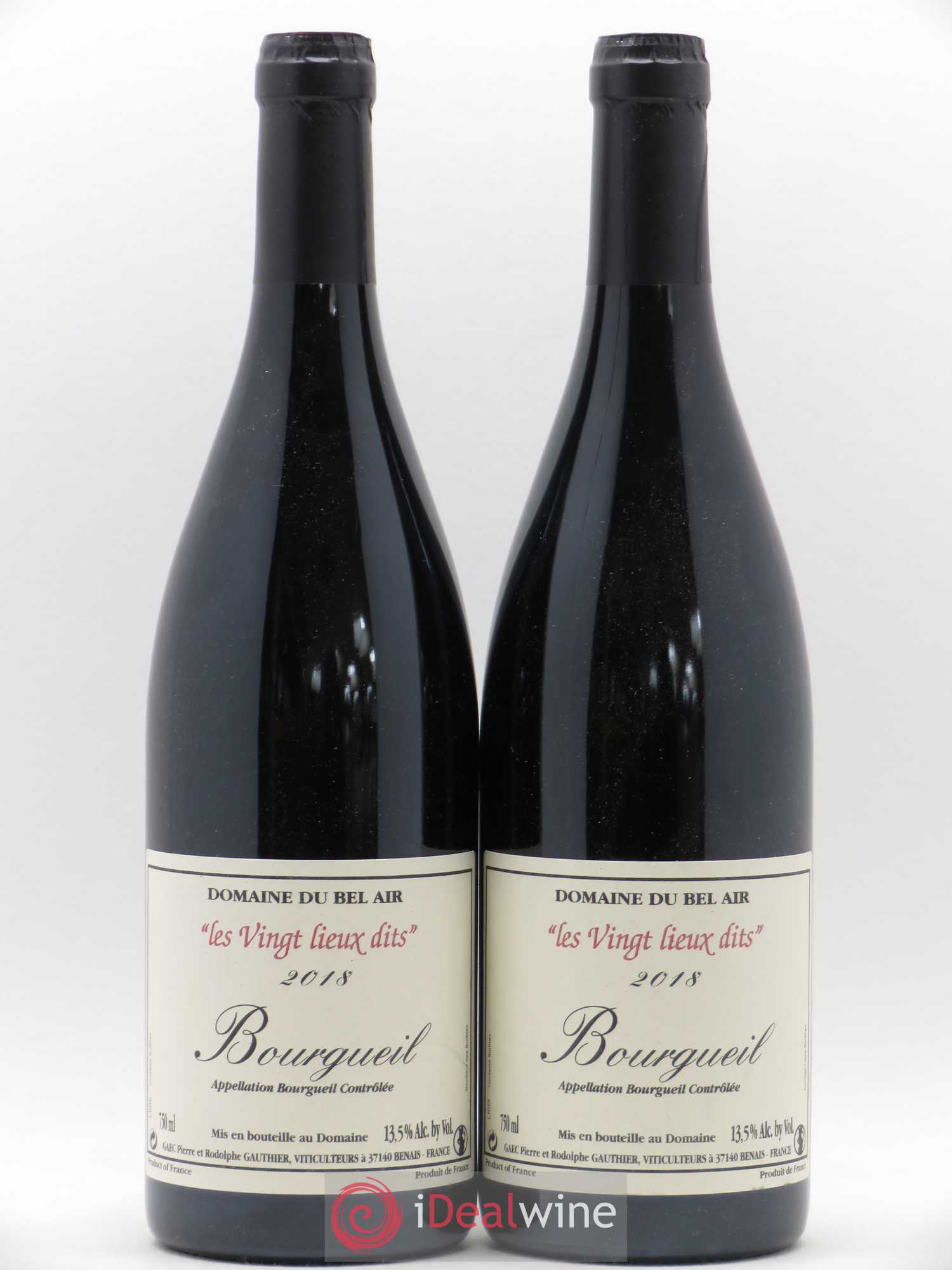 Bourgueil Vingt Lieux Dits Domaine du Bel Air (sans prix de réserve) 2018 - Lot de 2 bouteilles - 0