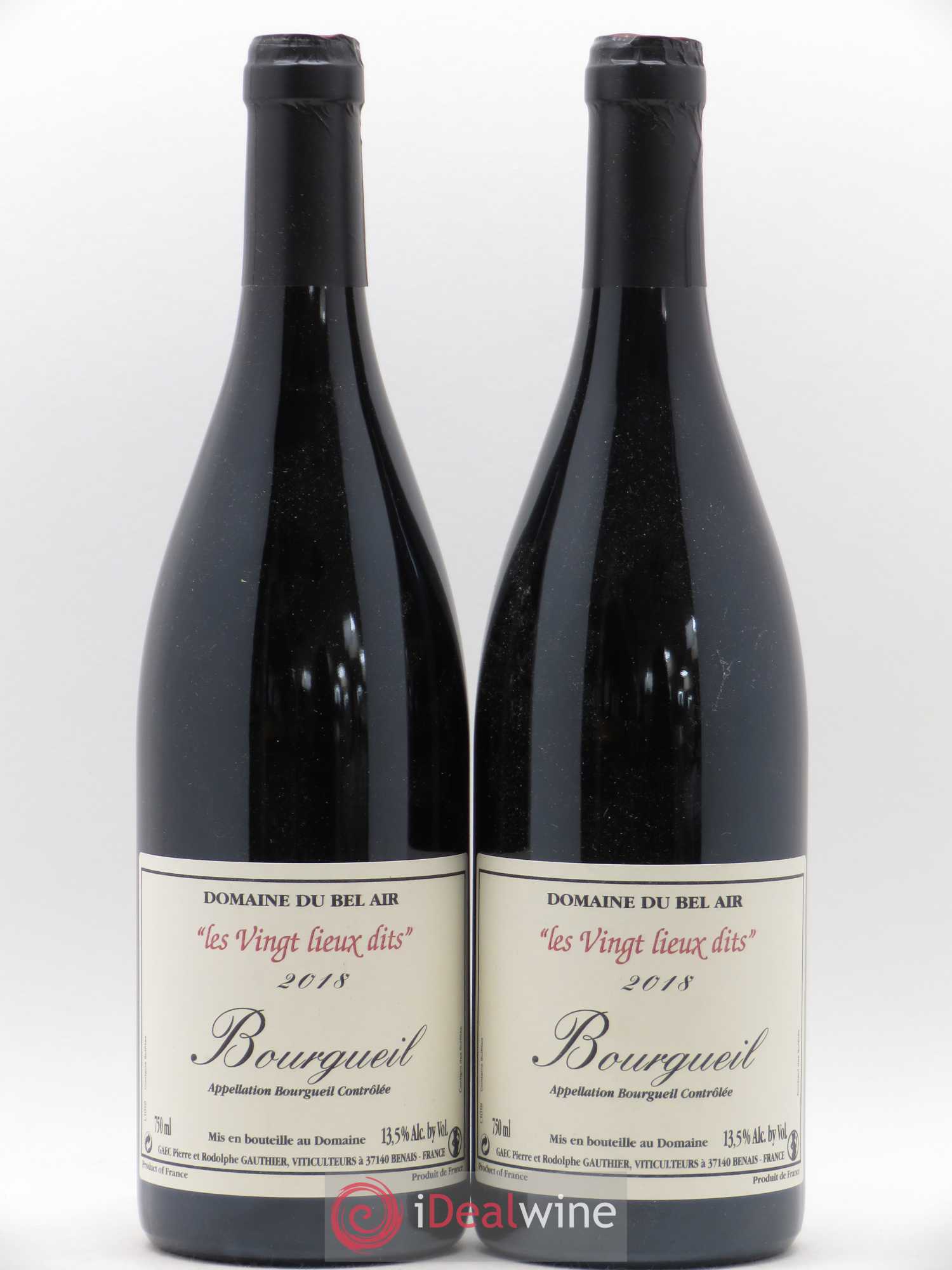 Bourgueil Vingt Lieux Dits Domaine du Bel Air (sans prix de réserve) 2018 - Lot de 2 bouteilles - 0