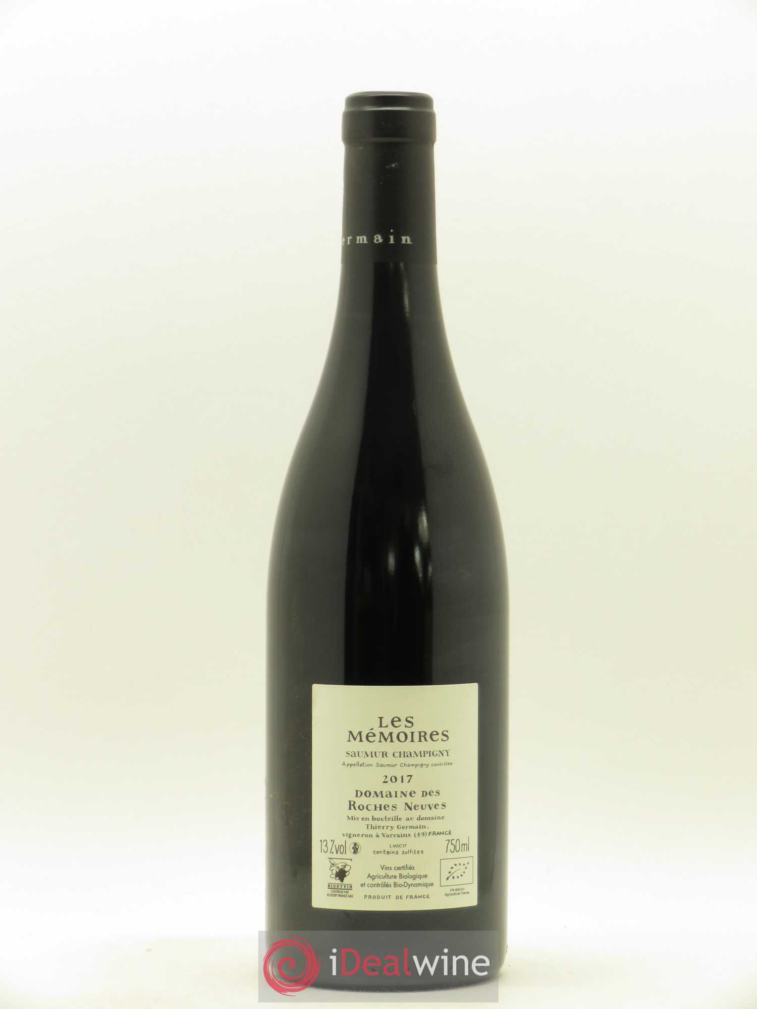 Saumur-Champigny Les Mémoires Domaine des Roches Neuves - Thierry Germain 2017 - Lot de 1 bouteille - 1
