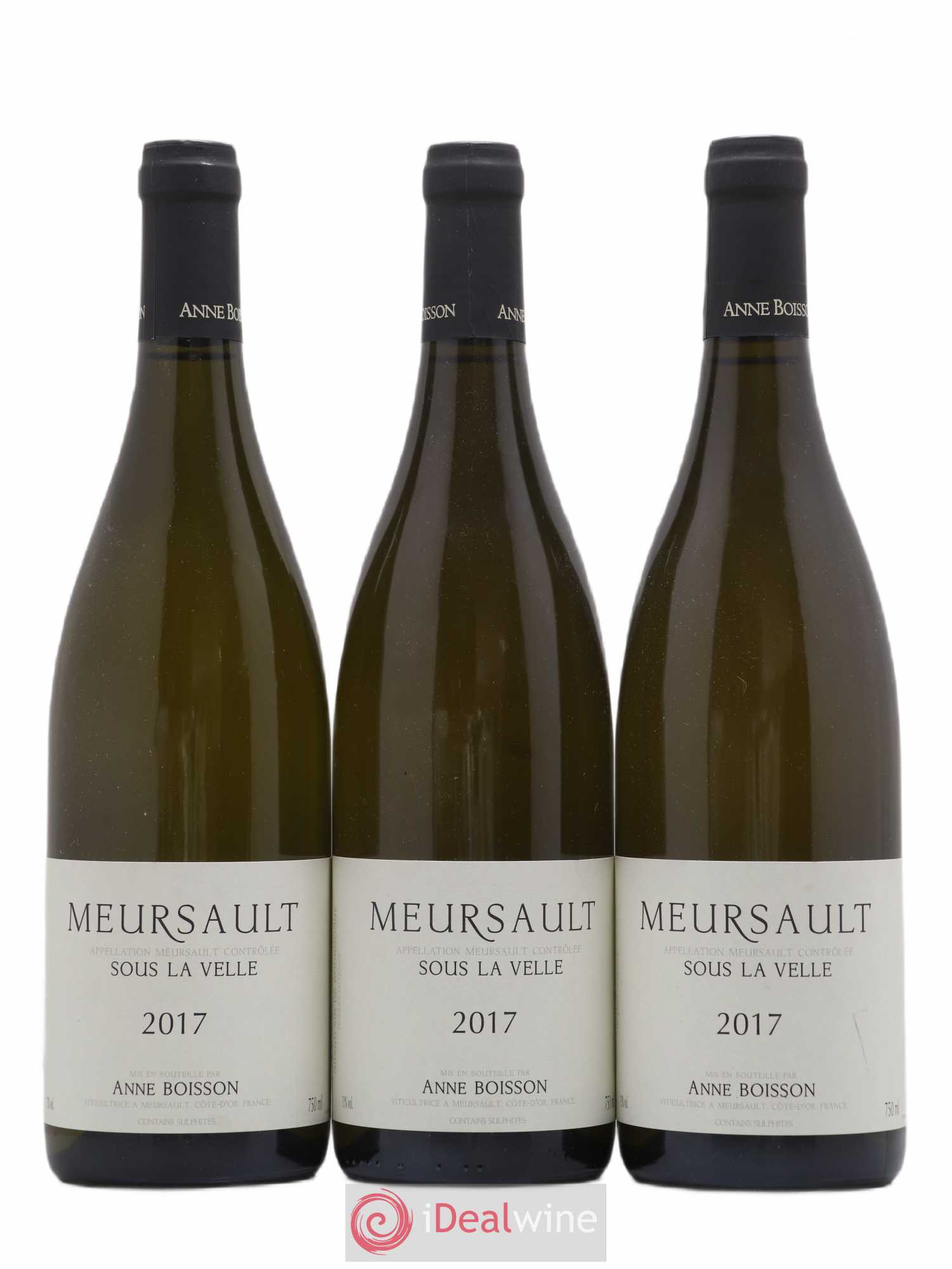 Meursault Sous la Velle Anne Boisson 2017 - Lot de 3 bouteilles - 0
