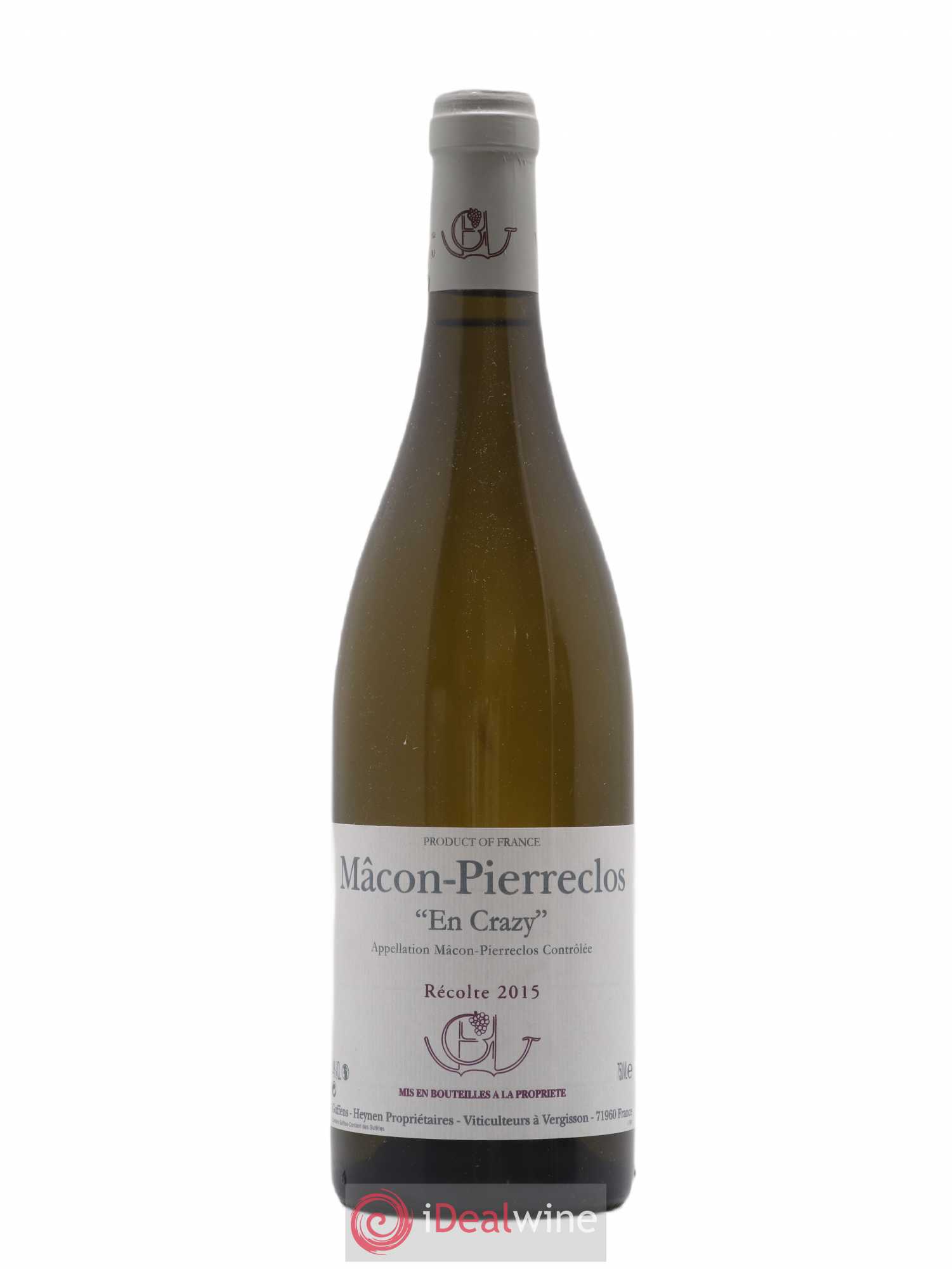 Mâcon Pierreclos En Crazy Guffens-Heynen 2015 - Lot de 1 bouteille - 0