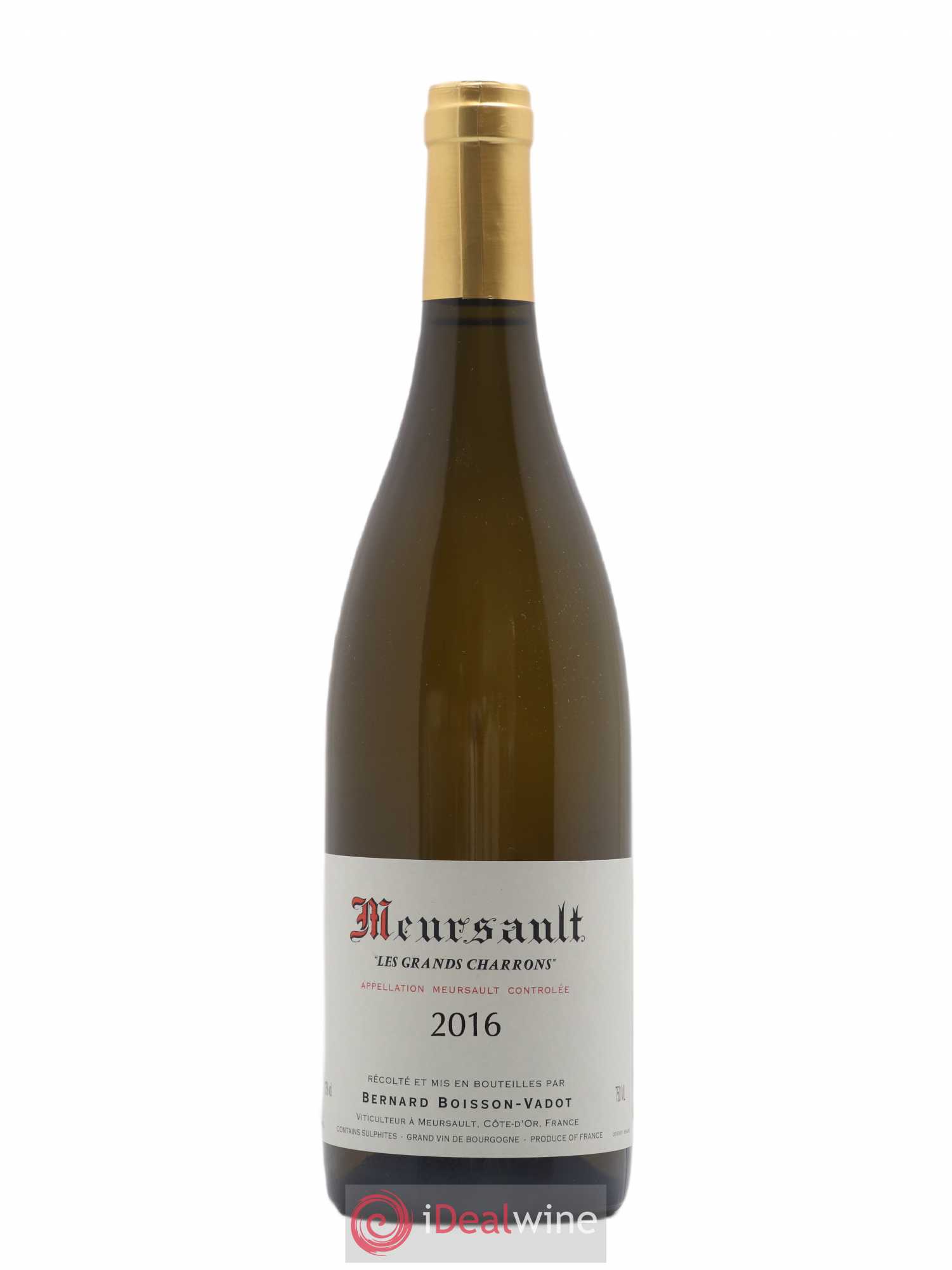 Meursault Les Grands Charrons Boisson-Vadot (Domaine) 2016 - Lot de 1 bouteille - 0