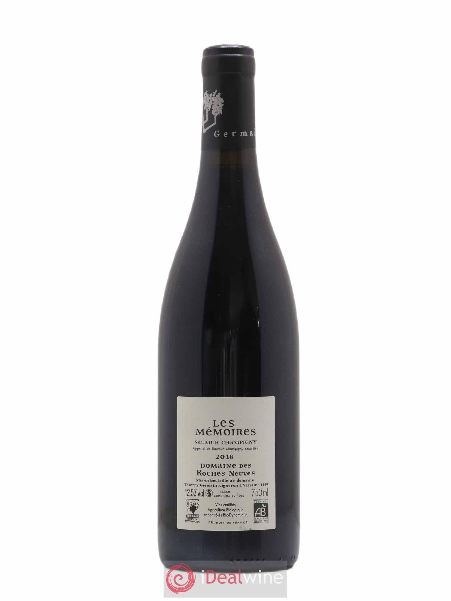 Saumur-Champigny Les Mémoires Domaine des Roches Neuves - Thierry Germain 2016 - Lot de 1 bouteille - 1
