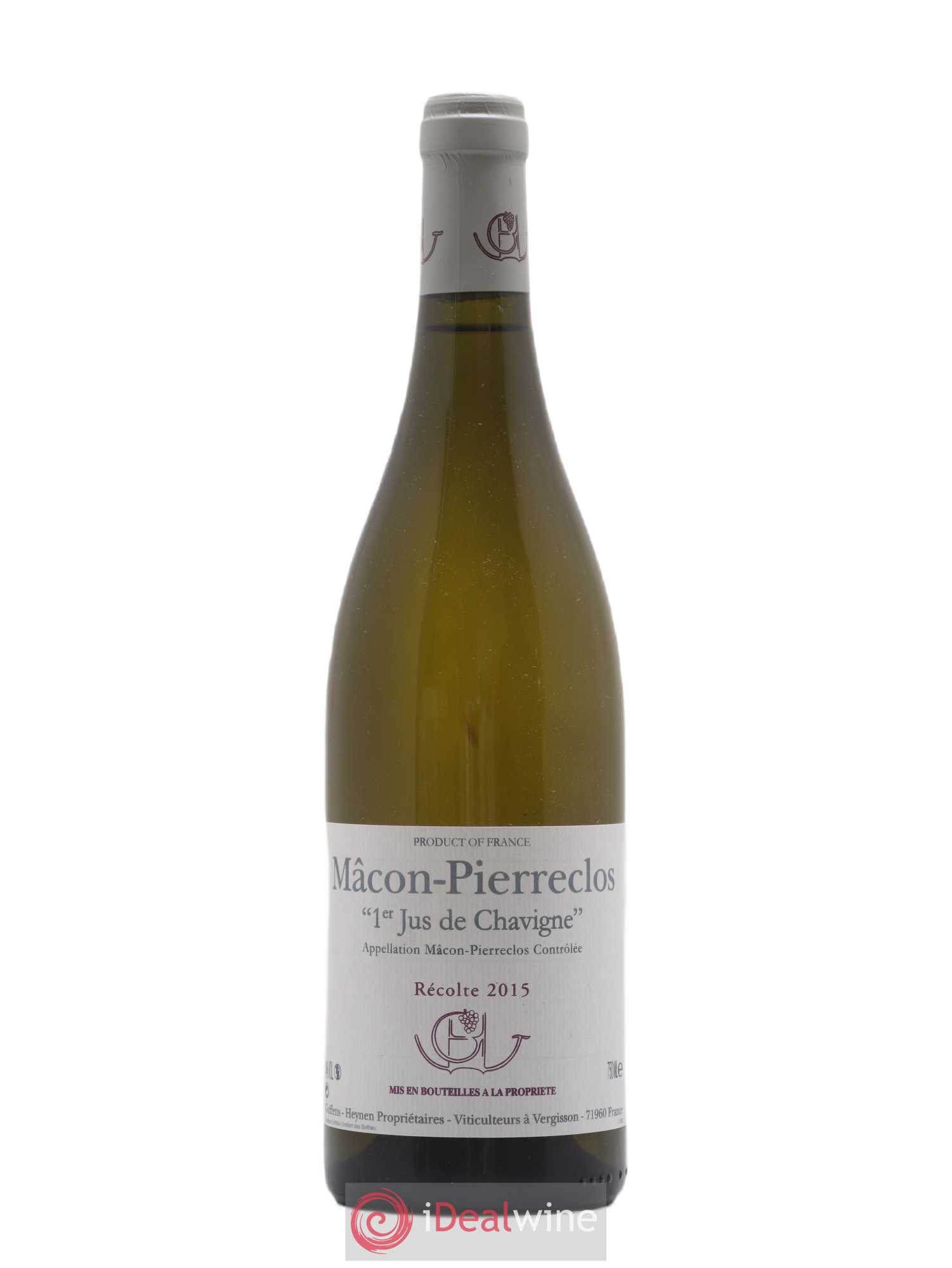 Mâcon Pierreclos 1er Jus de Chavigne Guffens-Heynen 2015 - Lot de 1 bouteille - 0