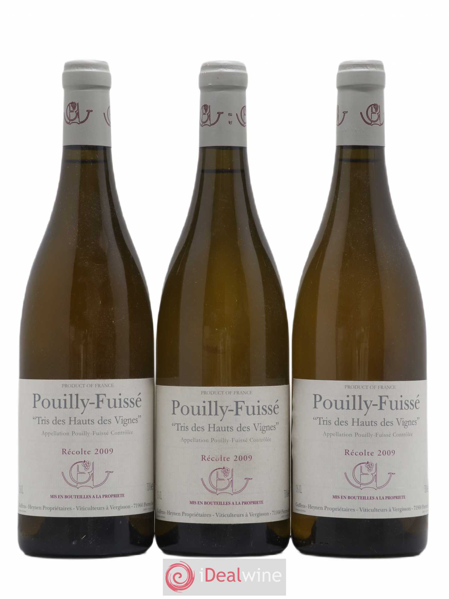 Pouilly-Fuissé Tris des Hauts des Vignes Guffens-Heynen 2009 - Lot de 3 bouteilles - 0