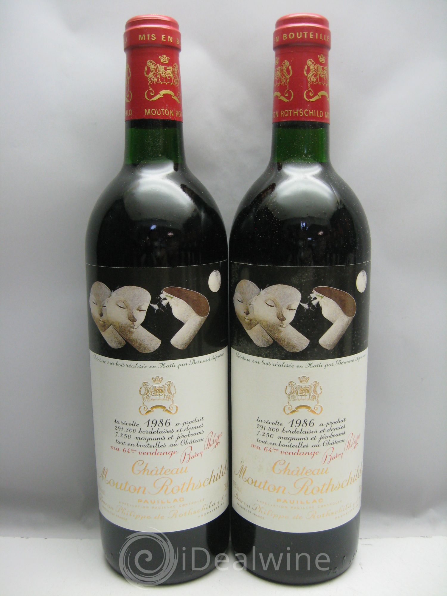 Château Mouton Rothschild 1er Grand Cru Classé 1986 - Lot de 12 bouteilles - 0