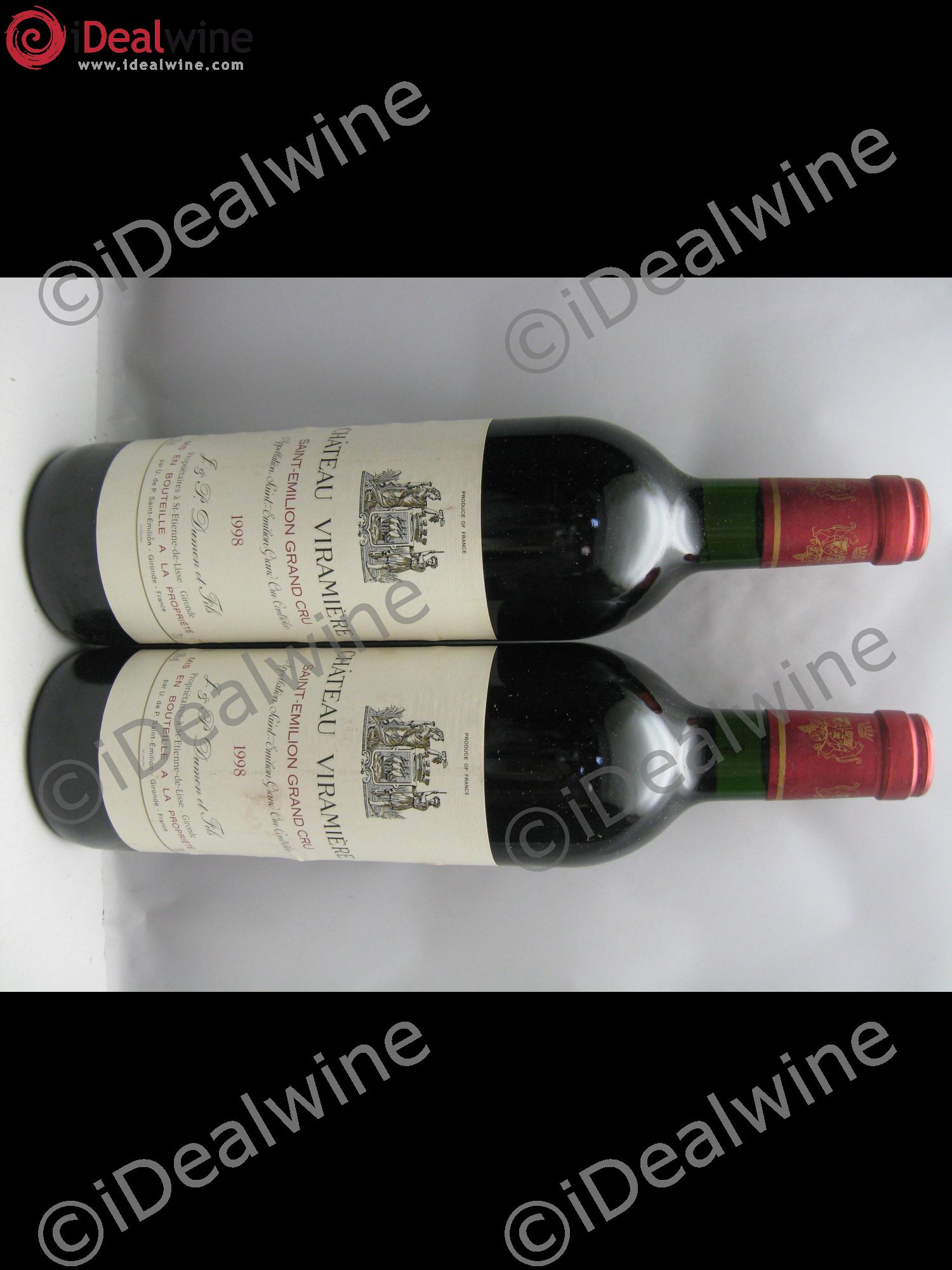 Bordeaux Château Viramière St Emilon Grand Cru 1998 - Posten von 2 Flaschen - 0
