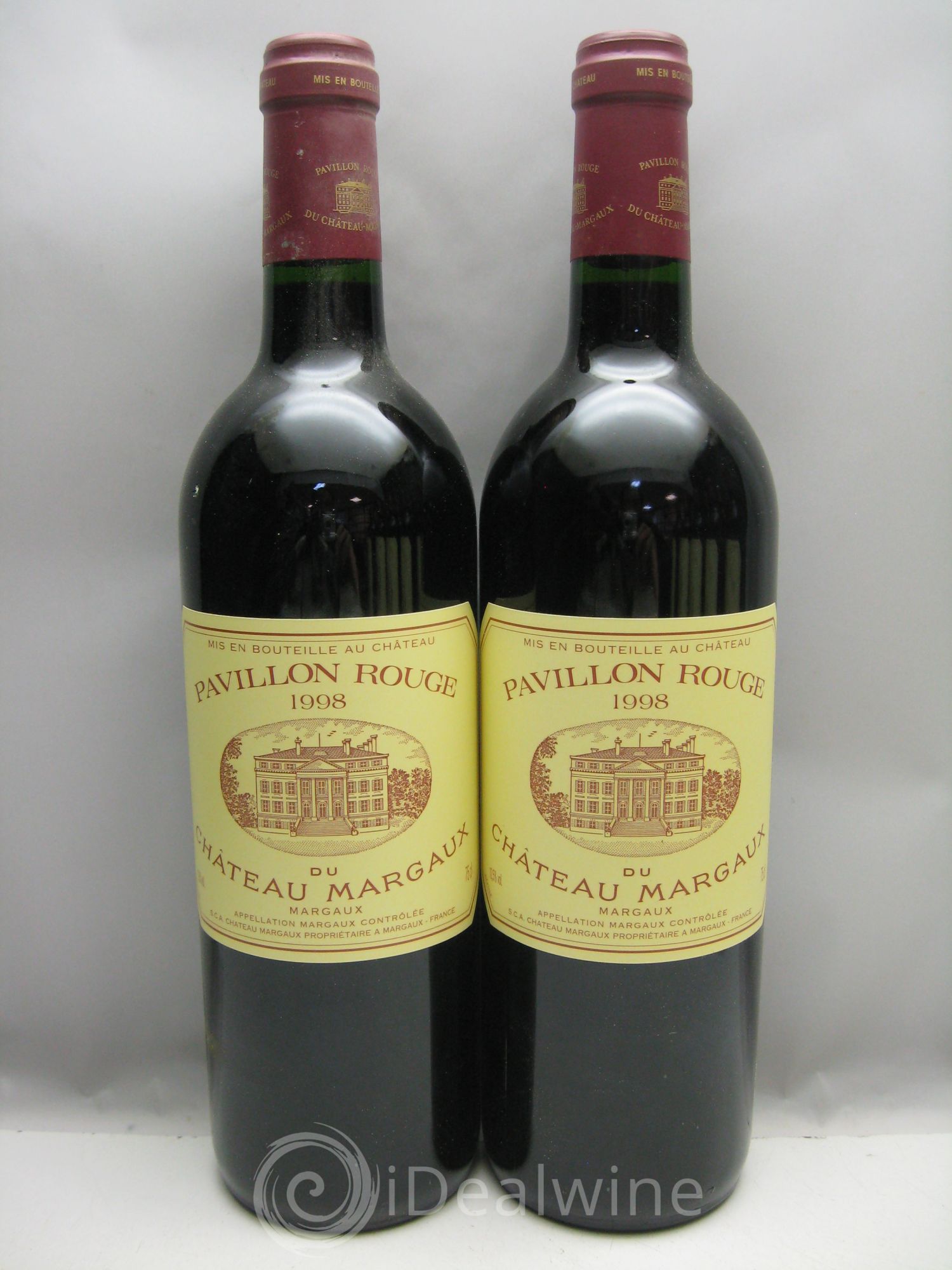 Pavillon Rouge du Château Margaux Second Vin (CB très abimée) 1998 - Lot de 12 bouteilles - 0