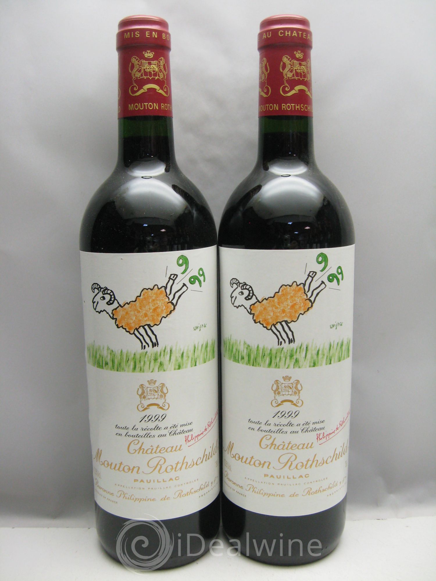 Château Mouton Rothschild 1er Grand Cru Classé 1999 - Lot de 12 bouteilles - 0