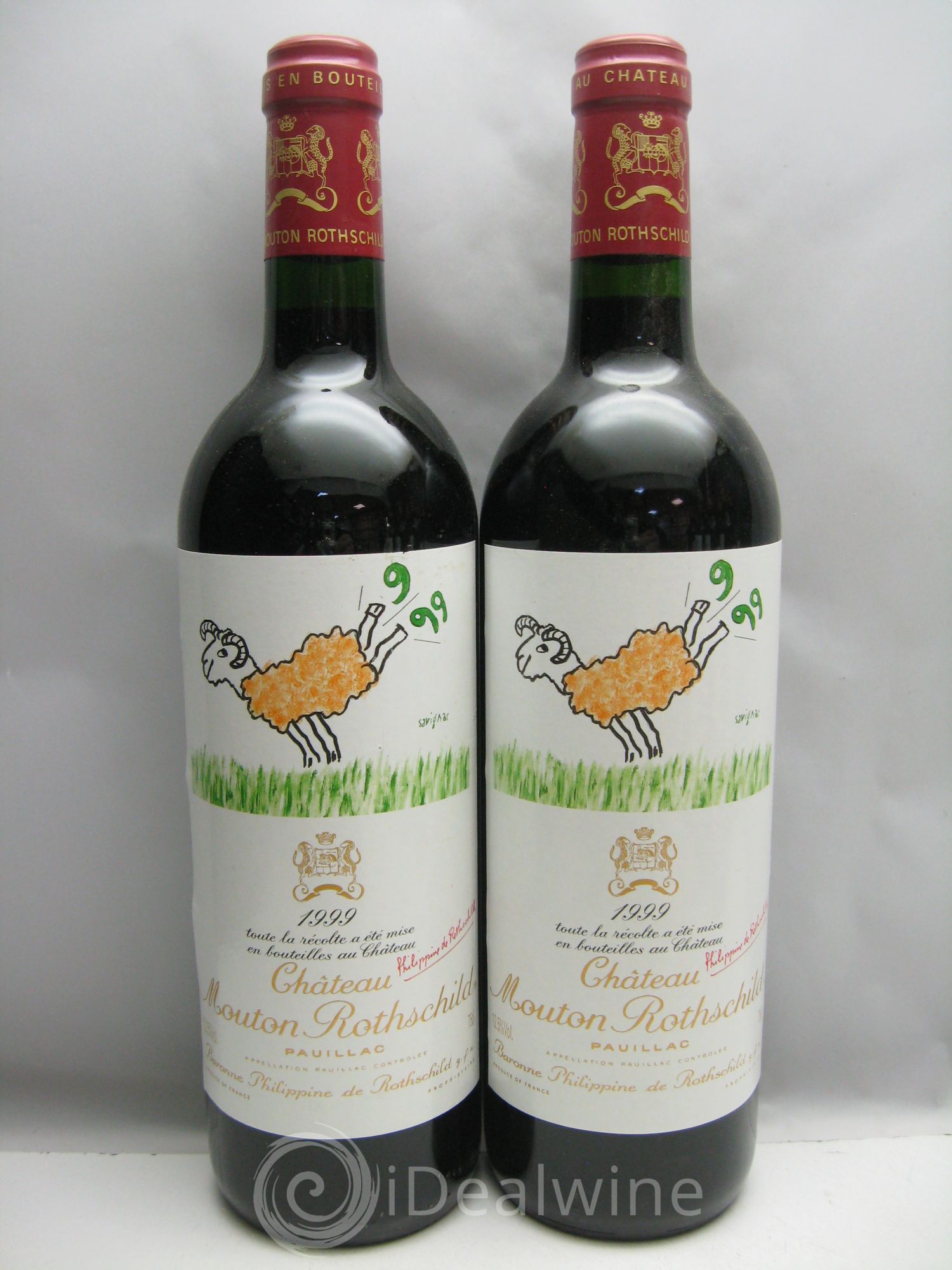 Château Mouton Rothschild 1er Grand Cru Classé 1999 - Lot de 12 bouteilles - 1