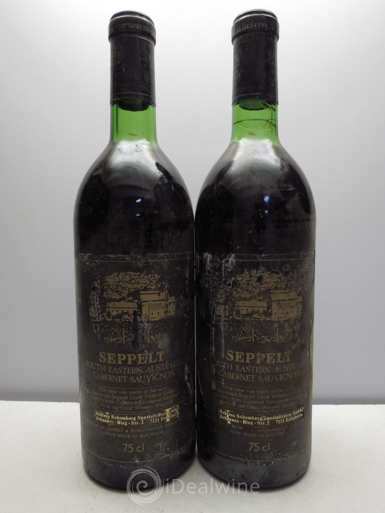 Australie Seppelt South East Cabernet Sauvignon (sans prix de réserve / no reserve) 1979 - Posten von 2 Flaschen - 0