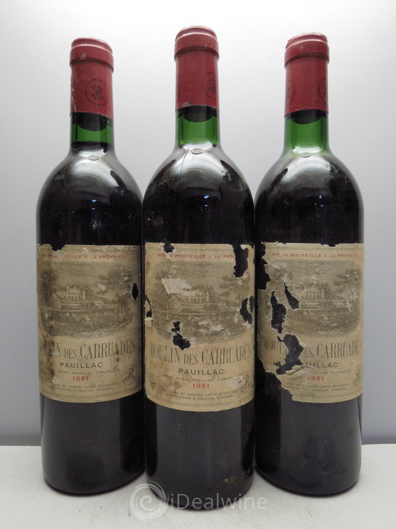 Moulin des Carruades Second Vin (sans prix de réserve / no reserve) 1981 - Posten von 3 Flaschen - 0