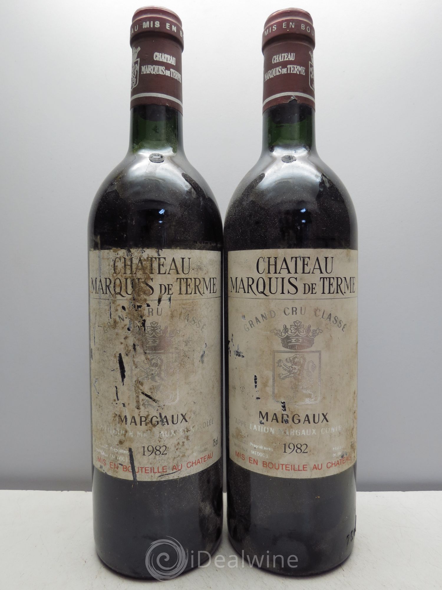 Château Marquis de Terme 4ème Grand Cru Classé (sans prix de réserve / no reserve) 1982 - Lotto di 2 bottiglie - 0