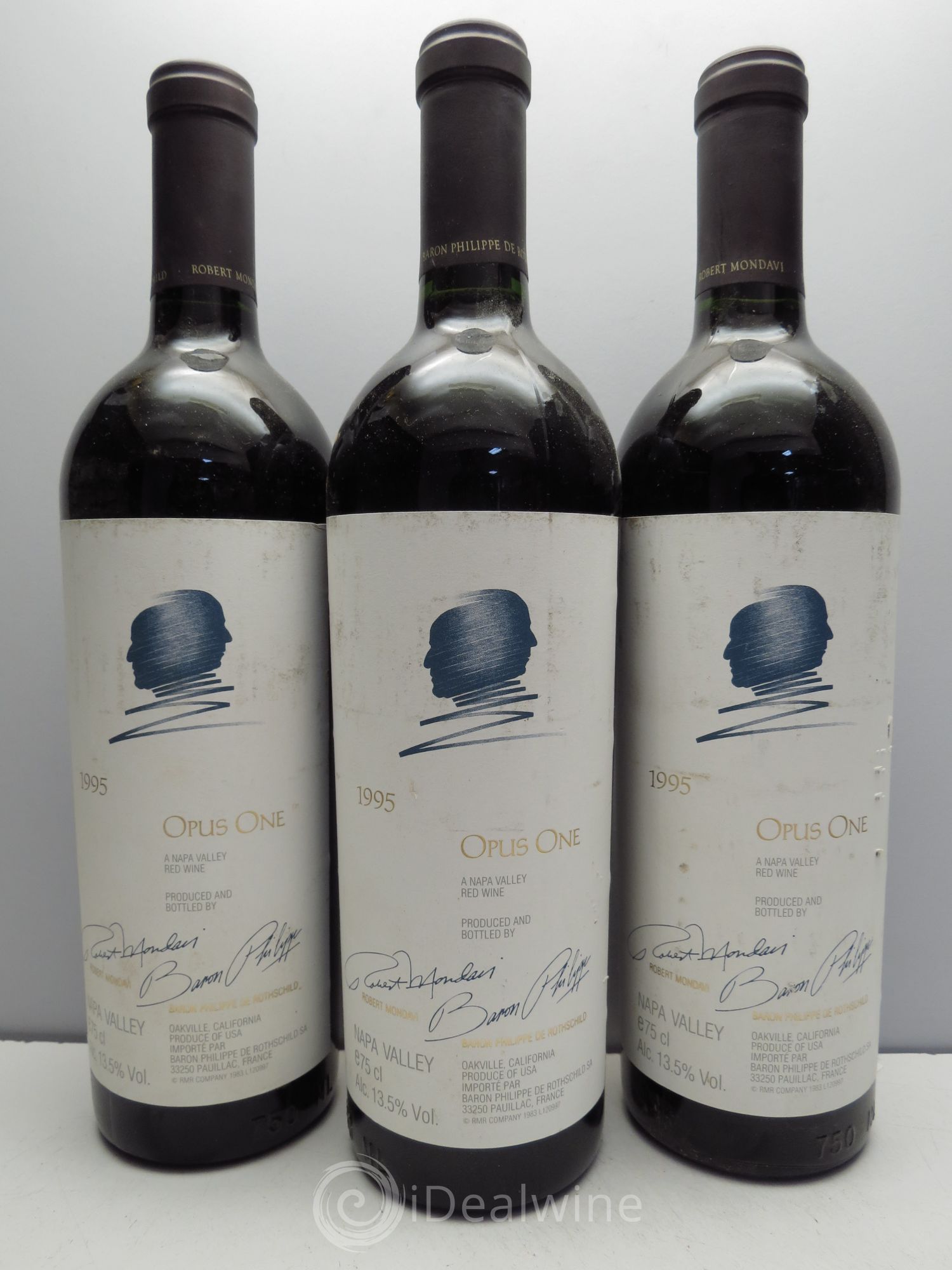 Napa Valley Opus One Robert Mondavi 1995 - Lot de 3 bouteilles - 0