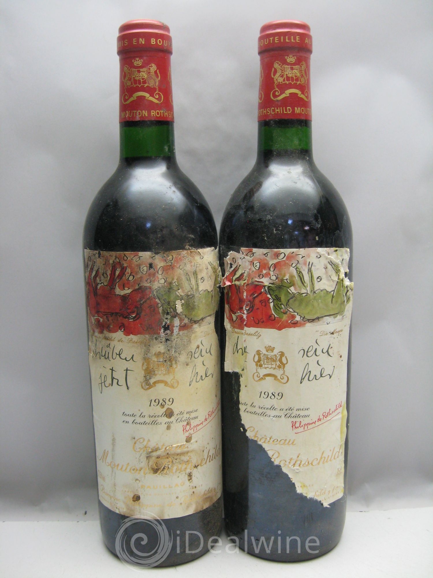 Château Mouton Rothschild 1er Grand Cru Classé 1989 - Lot de 6 bouteilles - 0