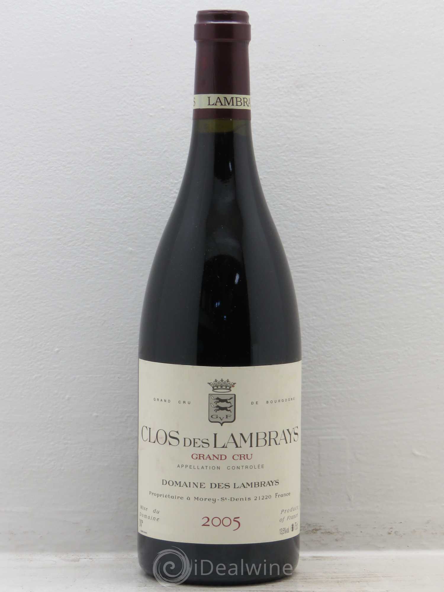 Clos des Lambrays Grand Cru Domaine des Lambrays 2005 - Lot de 1 bouteille - 0