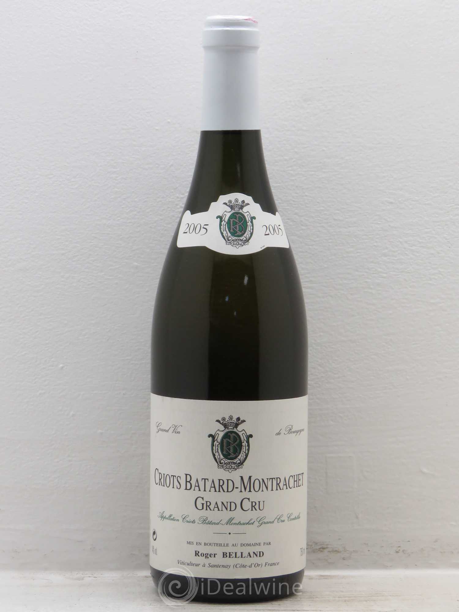 Criots-Bâtard-Montrachet Grand Cru Roger Belland (Domaine) 2005 - Lot de 1 bouteille - 0