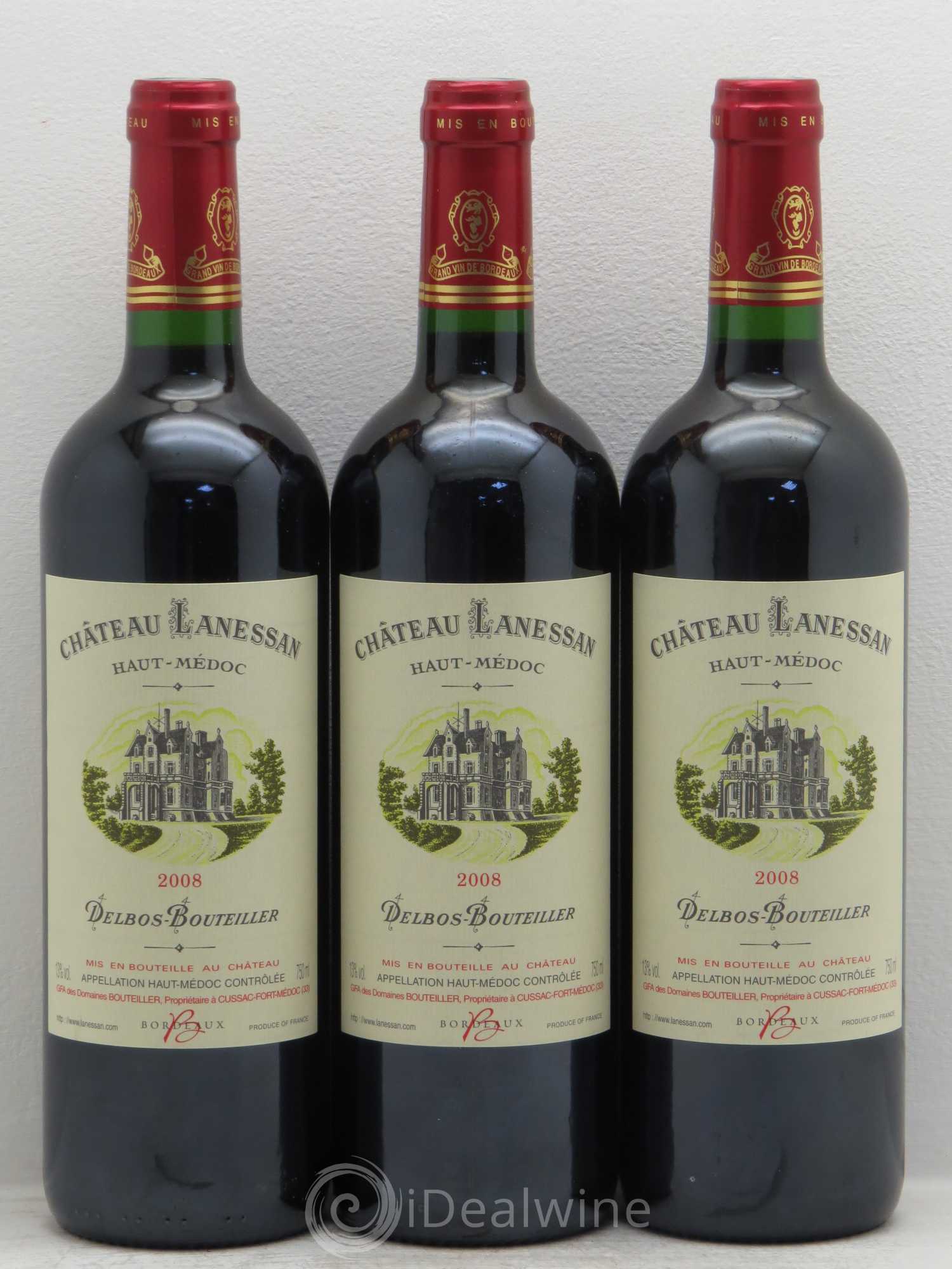 Château Lanessan Cru Bourgeois 2008 - Lot de 3 bouteilles - 0