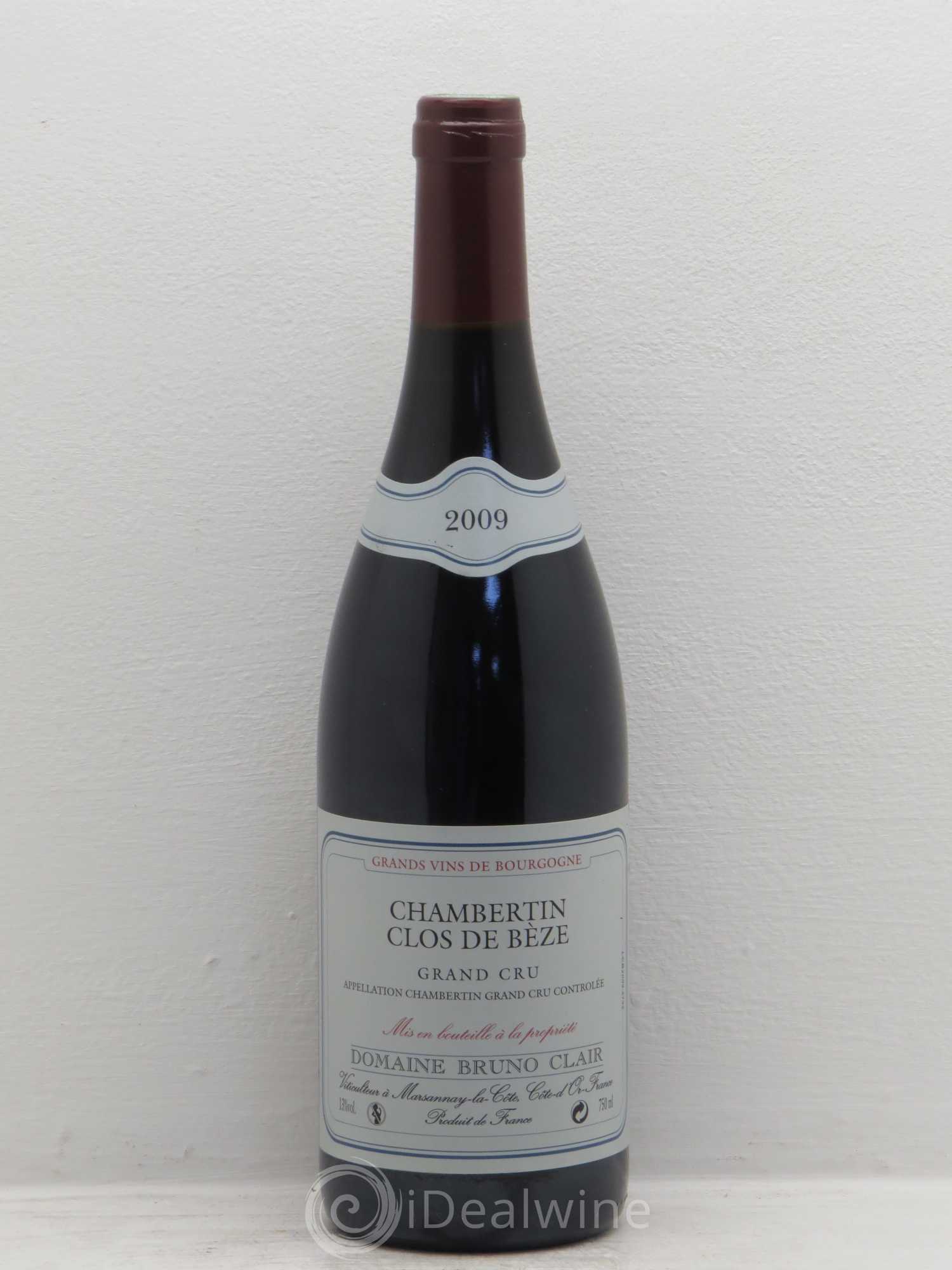 Chambertin Clos de Bèze Grand Cru Bruno Clair (Domaine) 2009 - Lot de 1 bouteille - 0