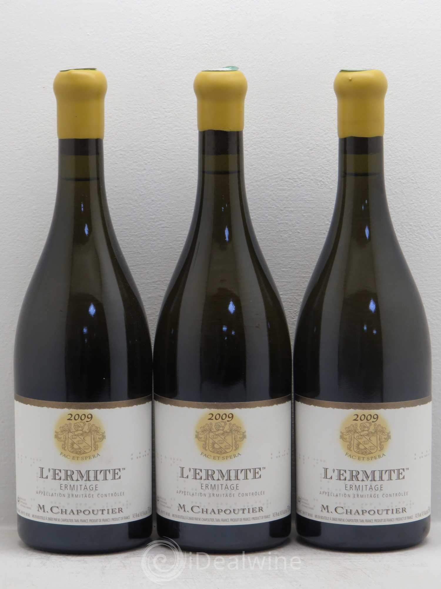 Hermitage Ermitage l'Ermite Chapoutier 2009 - Lot de 3 bouteilles - 0