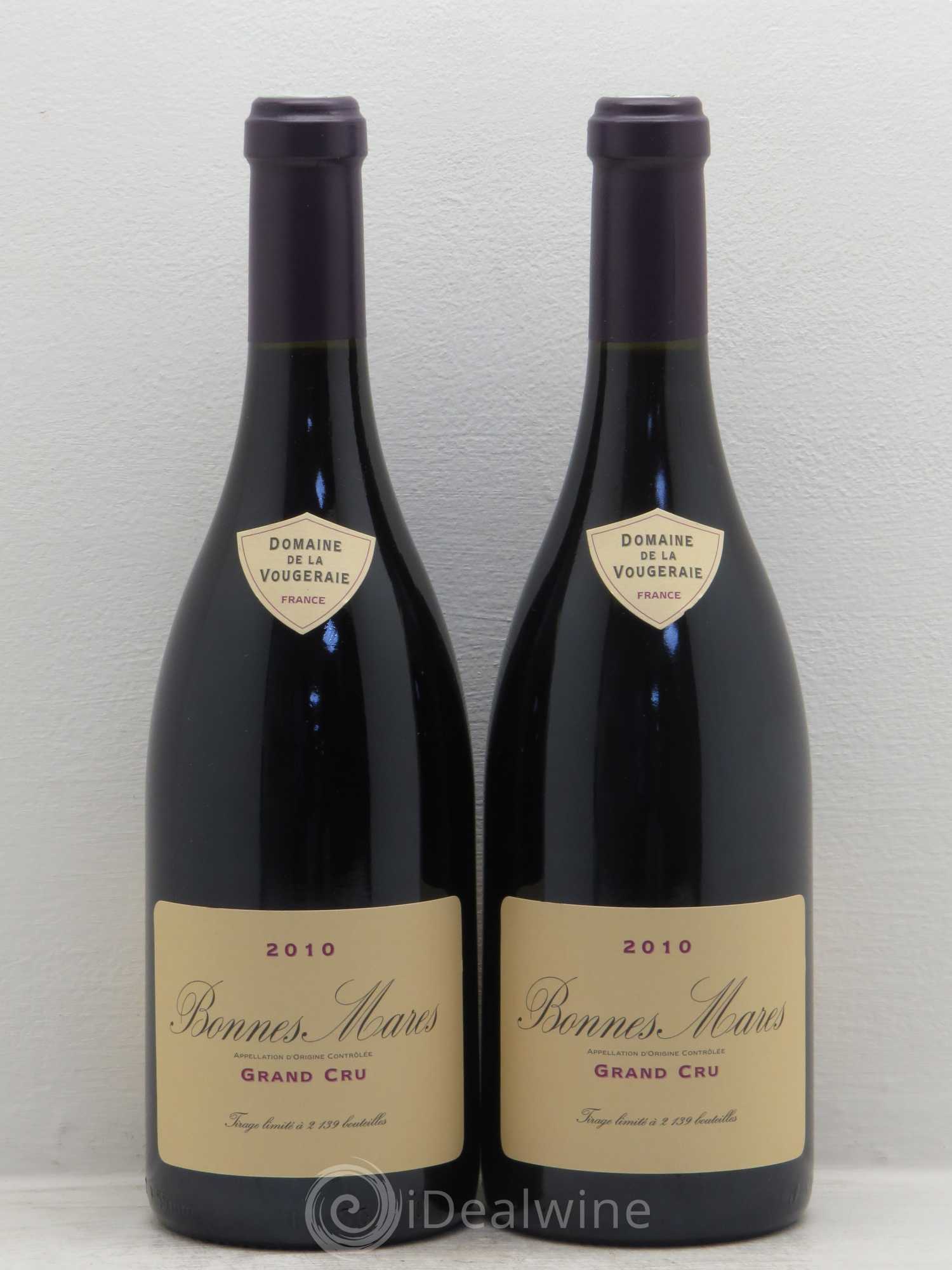 Bonnes-Mares Grand Cru La Vougeraie 2010 - Lot de 2 bouteilles - 0