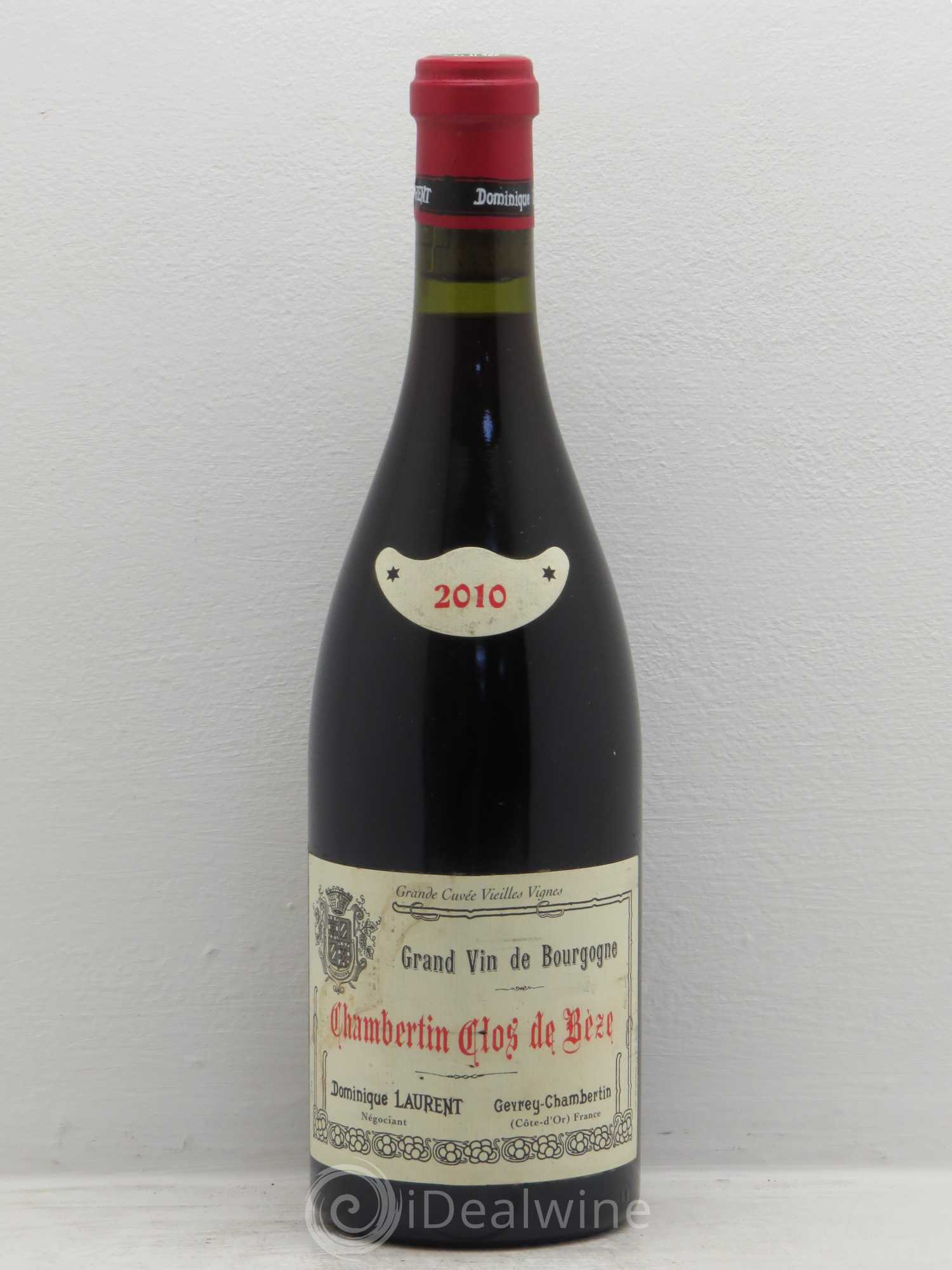 Chambertin Clos de Bèze Grand Cru Grande cuvée Vieilles vignes Dominique Laurent Vieilles Vignes 2010 - Lot de 1 bouteille - 0