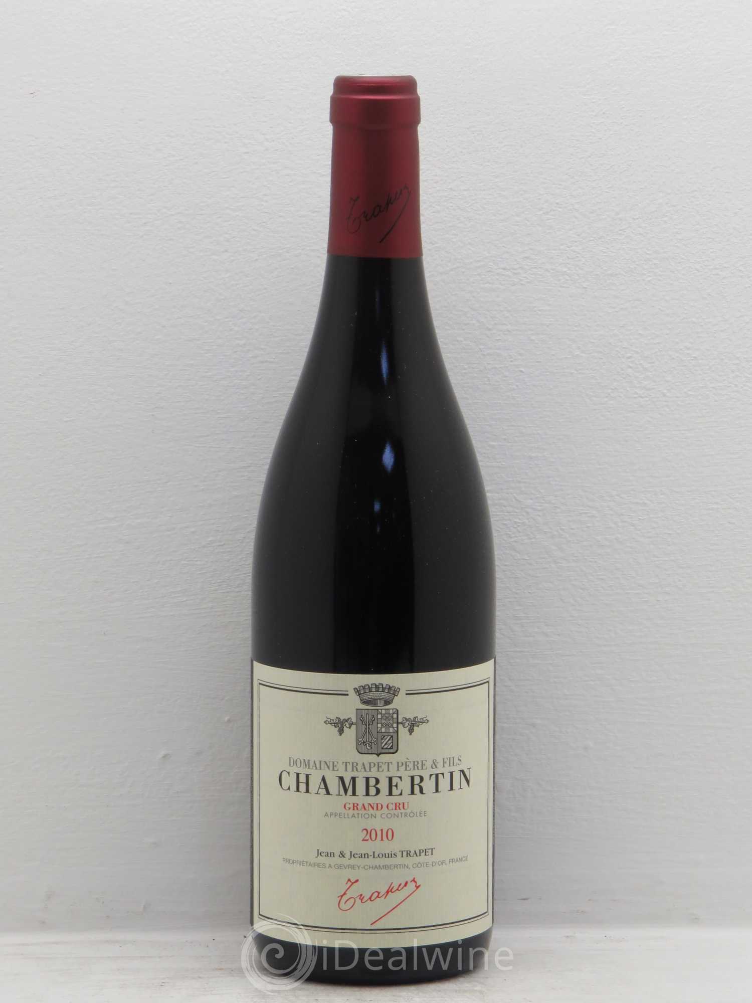 Chambertin Grand Cru Domaine Trapet 2010 - Lot de 1 bouteille - 0