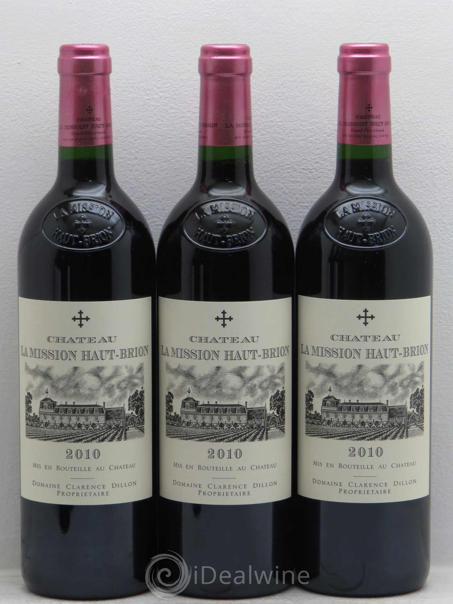 Château la Mission Haut-Brion Cru Classé de Graves 2010 - Lot de 3 bouteilles - 0