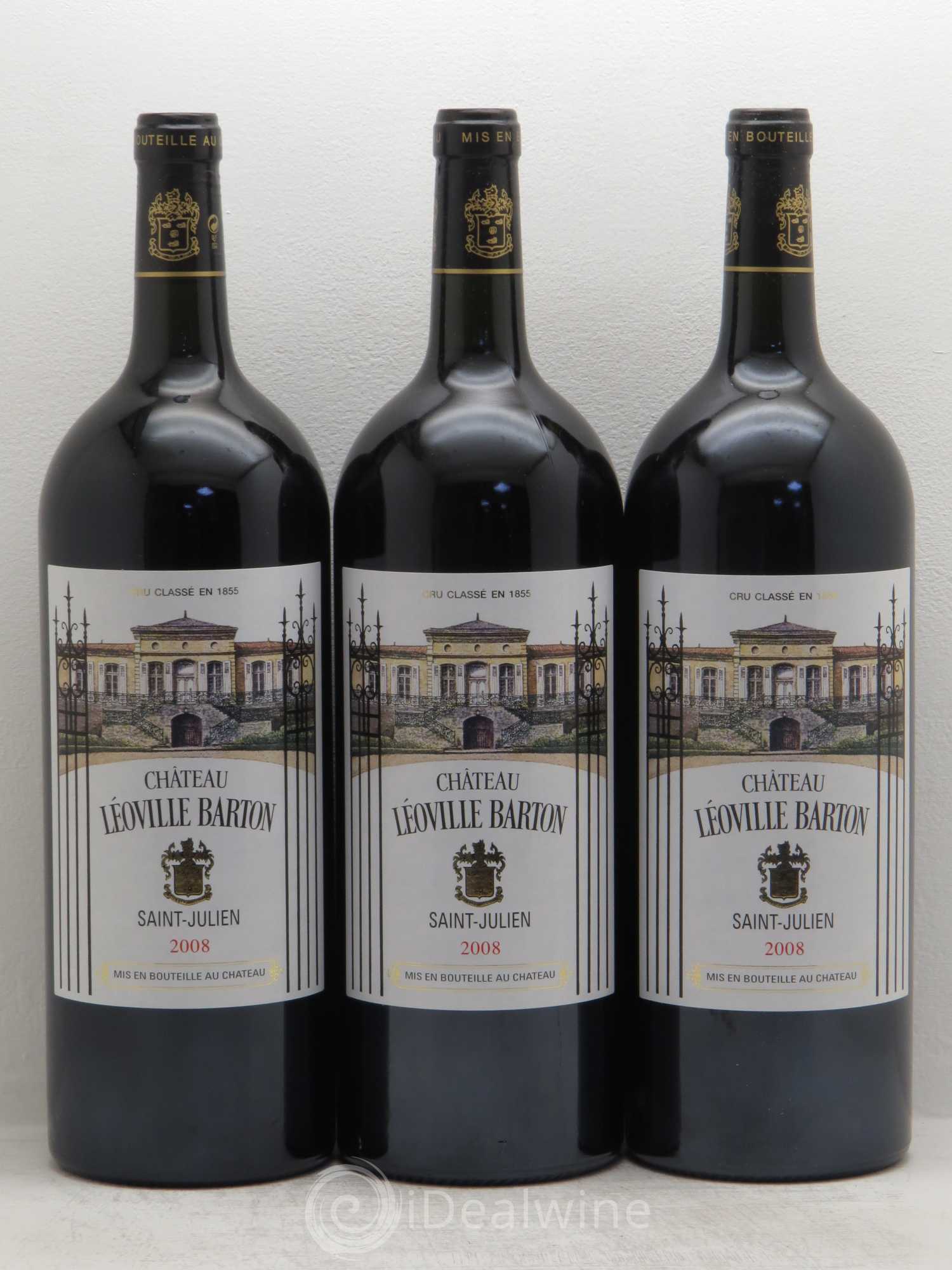 Château Léoville Barton 2ème Grand Cru Classé 2008 - Lot de 3 magnums - 0