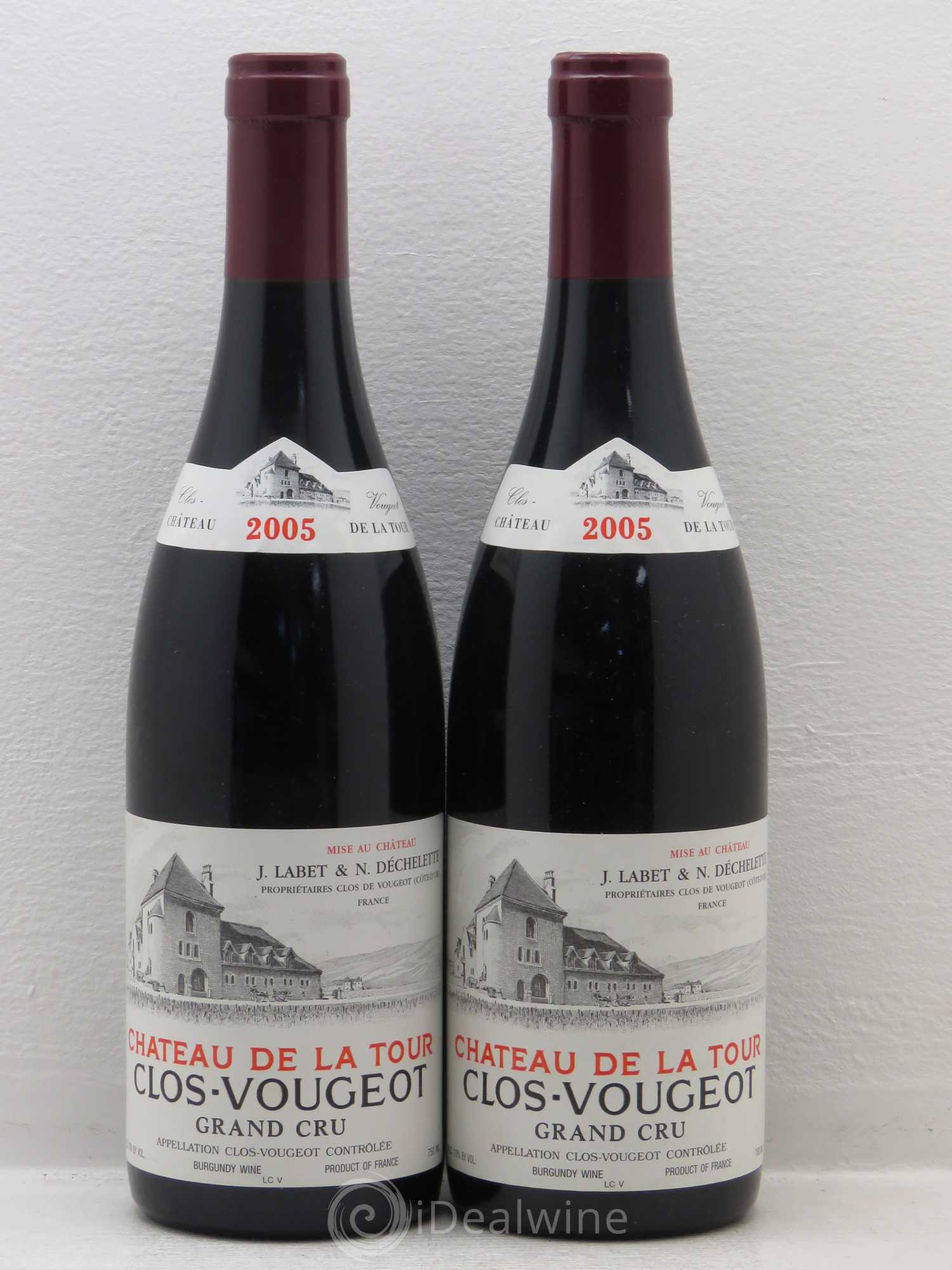 Clos de Vougeot Grand Cru Château de La Tour 2005 - Lot de 2 bouteilles - 0