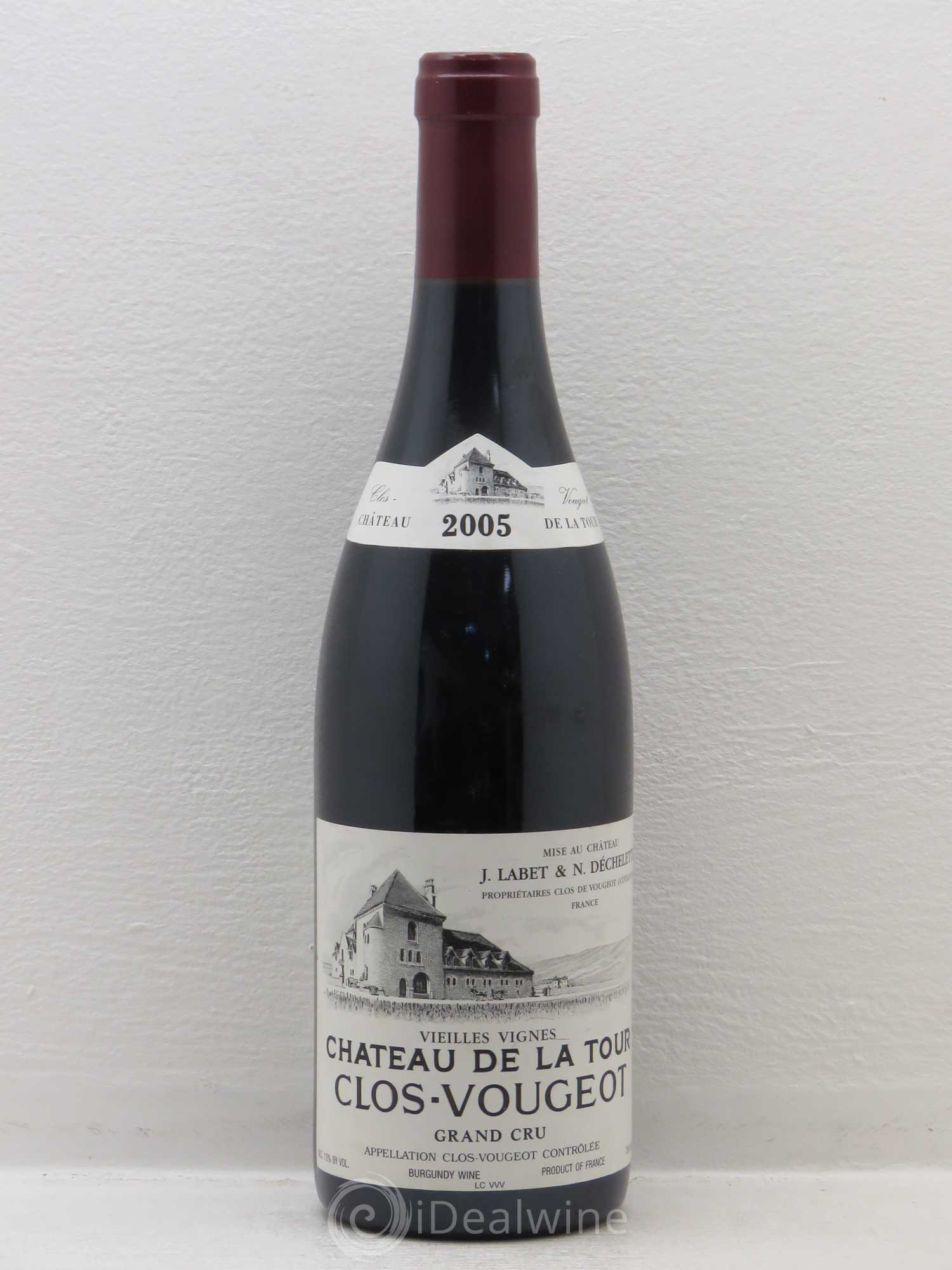 Clos de Vougeot Grand Cru Vieilles Vignes Château de La Tour 2005 - Lot de 1 bouteille - 0