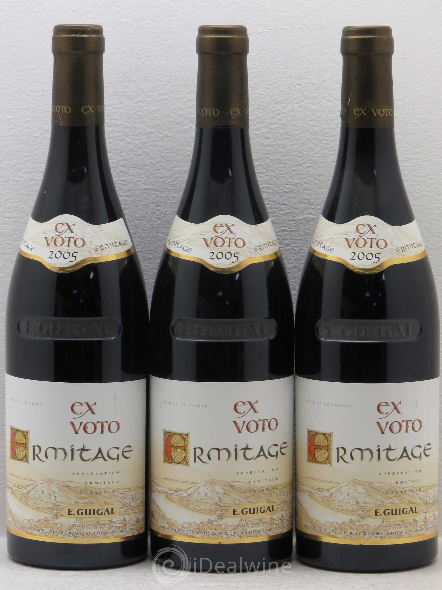 Ermitage Ex Voto Guigal 2005 - Lot de 3 bouteilles - 0