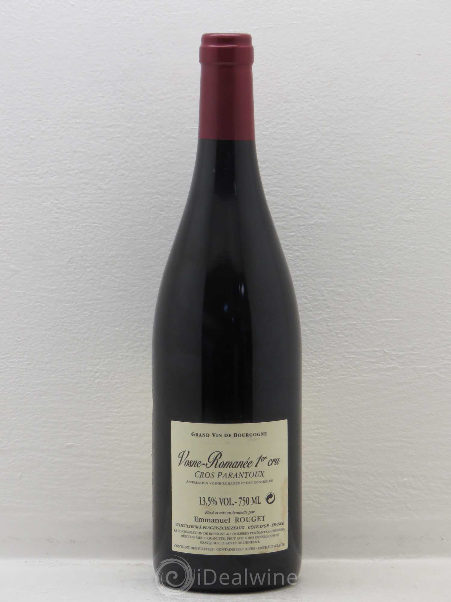 Vosne-Romanée 1er Cru Cros Parantoux Emmanuel Rouget 2009 - Lot de 1 bouteille - 1