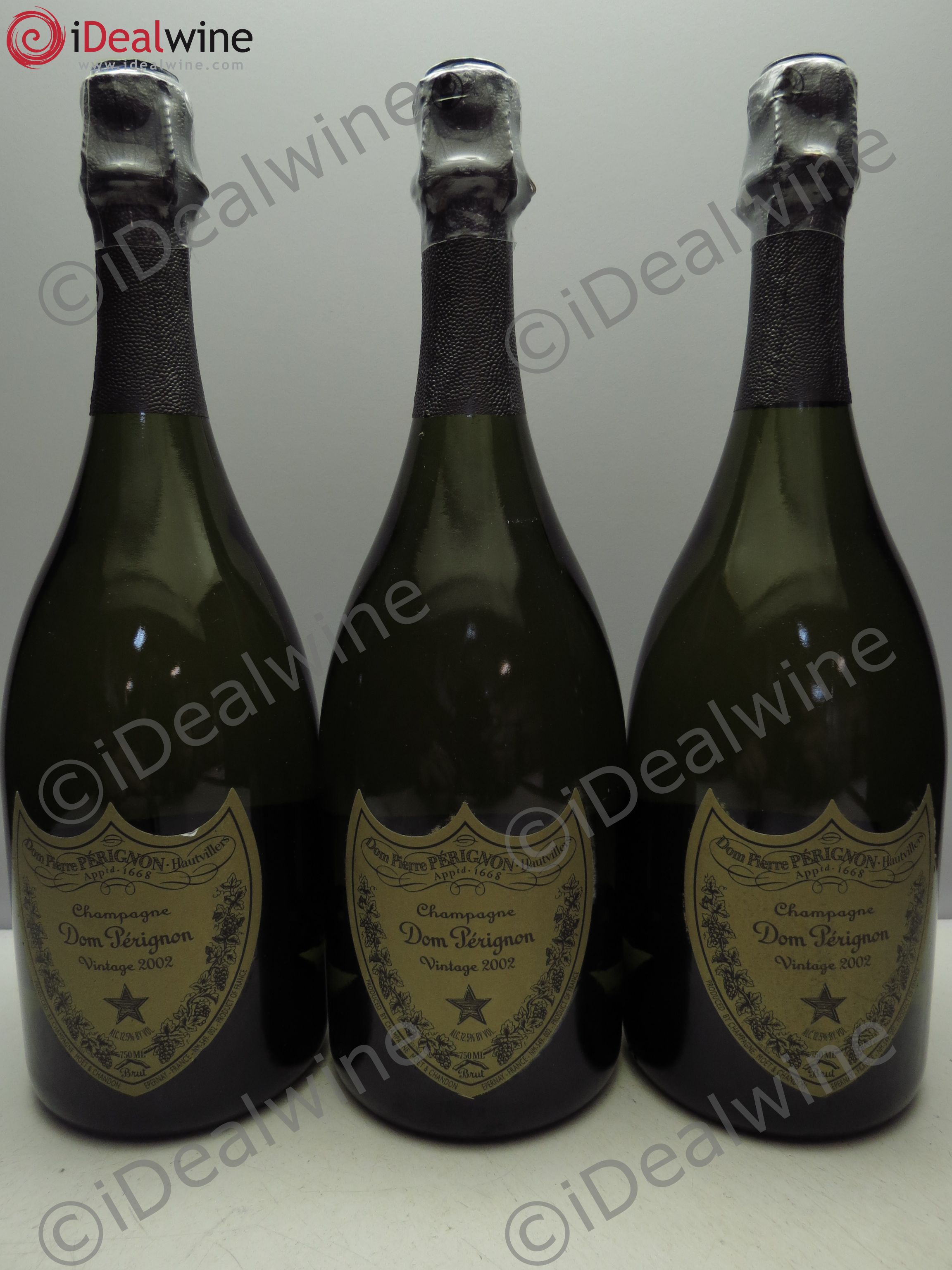 Brut Dom Pérignon 2002 - Lot de 3 bouteilles - 0
