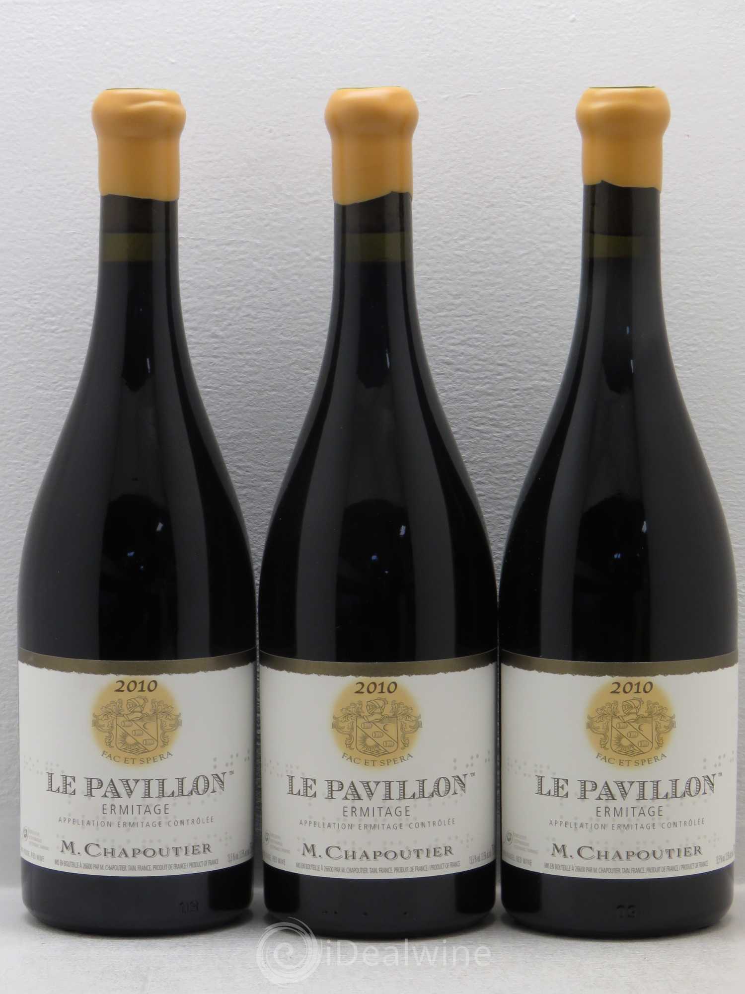 Hermitage Ermitage Le Pavillon Chapoutier 2010 - Lot de 3 bouteilles - 0