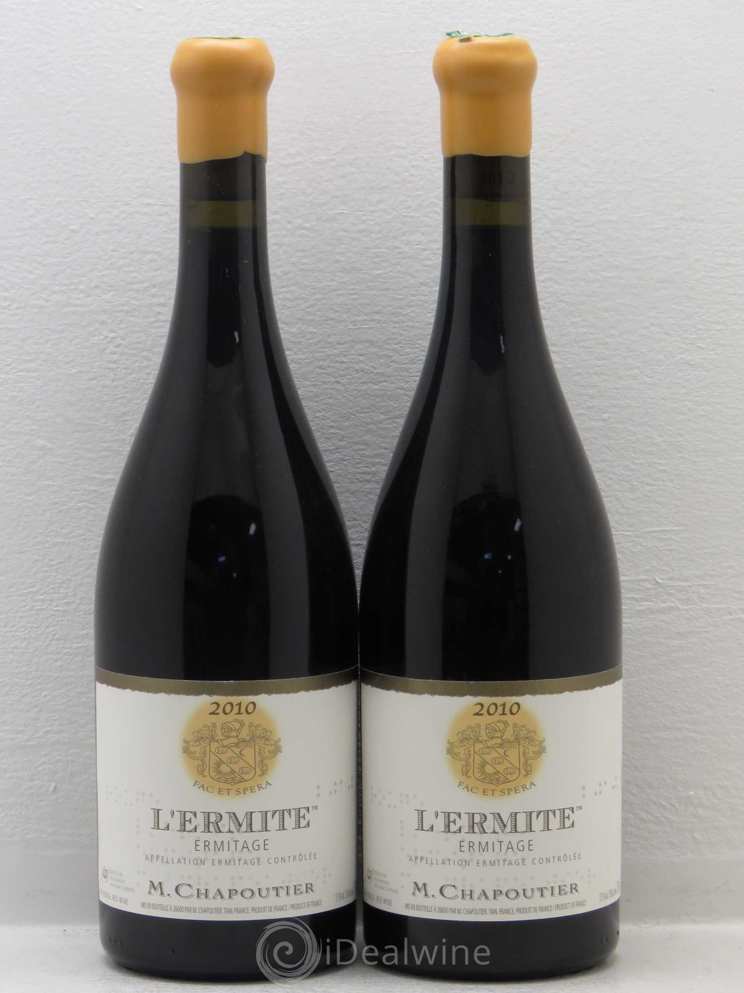 Hermitage Ermitage l'Ermite Chapoutier 2010 - Lot de 2 bouteilles - 0