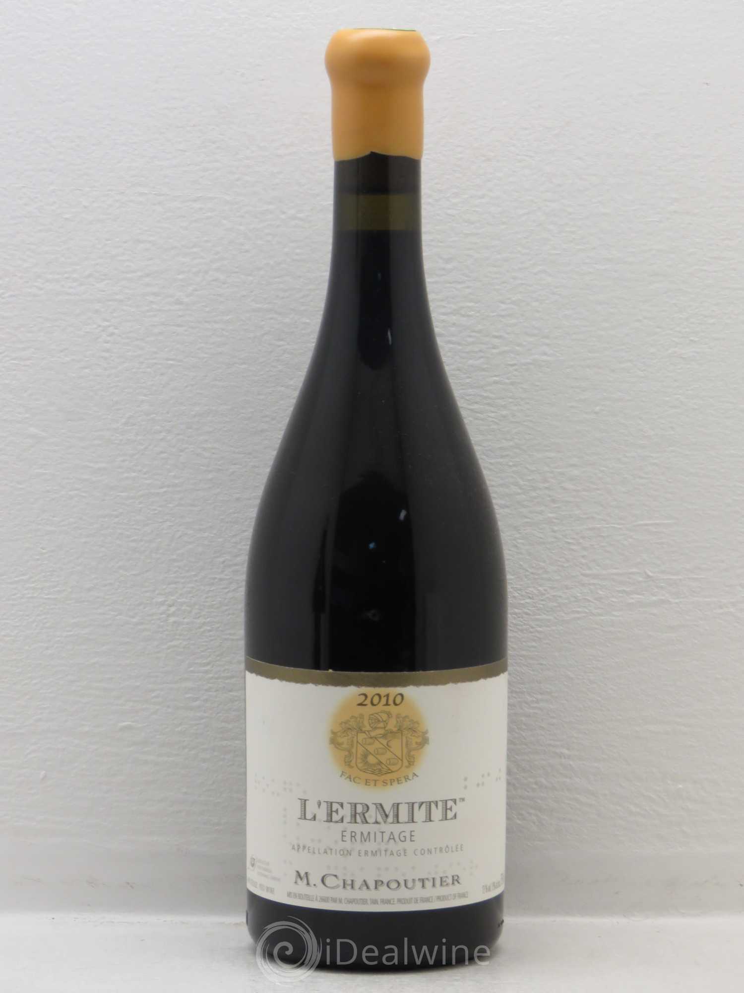 Hermitage Ermitage l'Ermite Chapoutier 2010 - Lot de 1 bouteille - 0